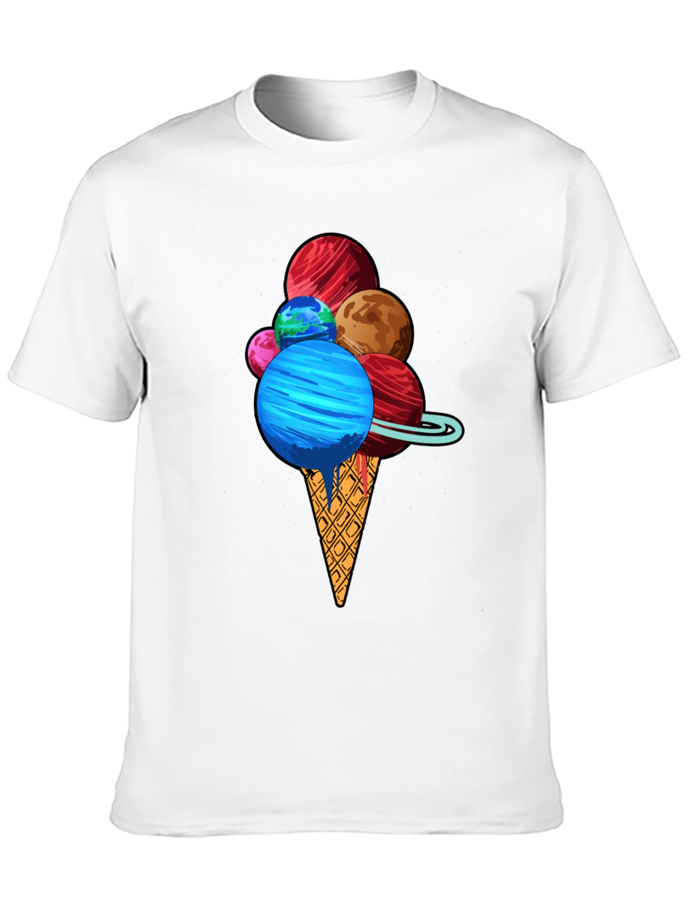 Planetary Ice Cream T-Shirt - Space Dessert Tee