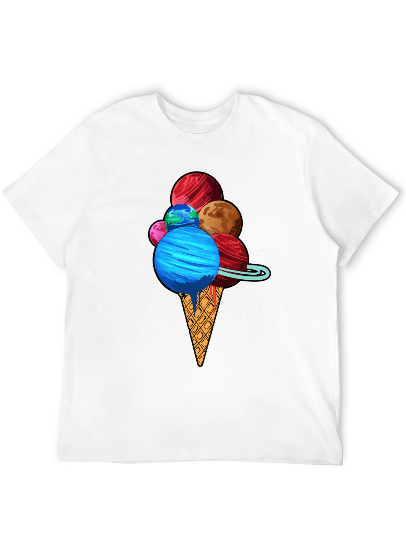 Planetary Ice Cream T-Shirt - Space Dessert Tee