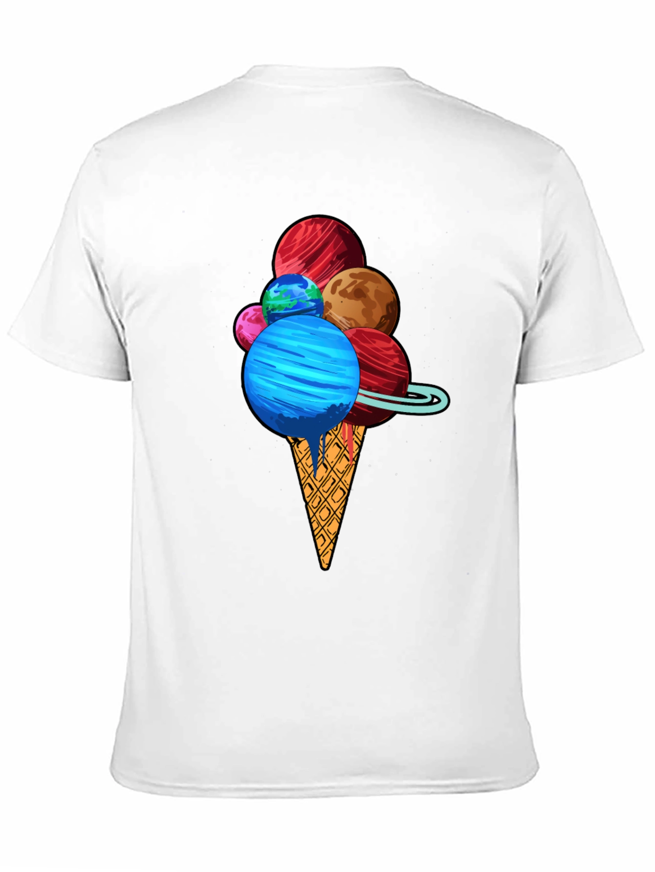 Planetary Ice Cream T-Shirt - Space Dessert Tee