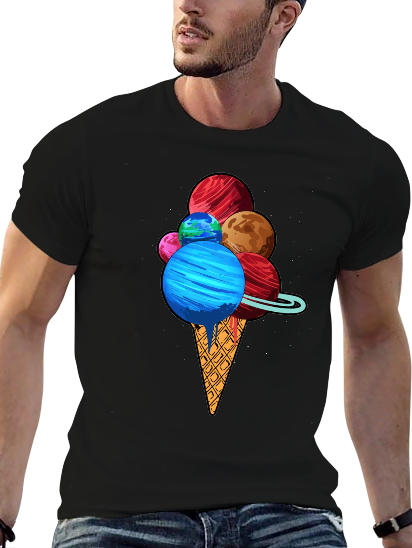 Planetary Ice Cream T-Shirt - Space Dessert Tee