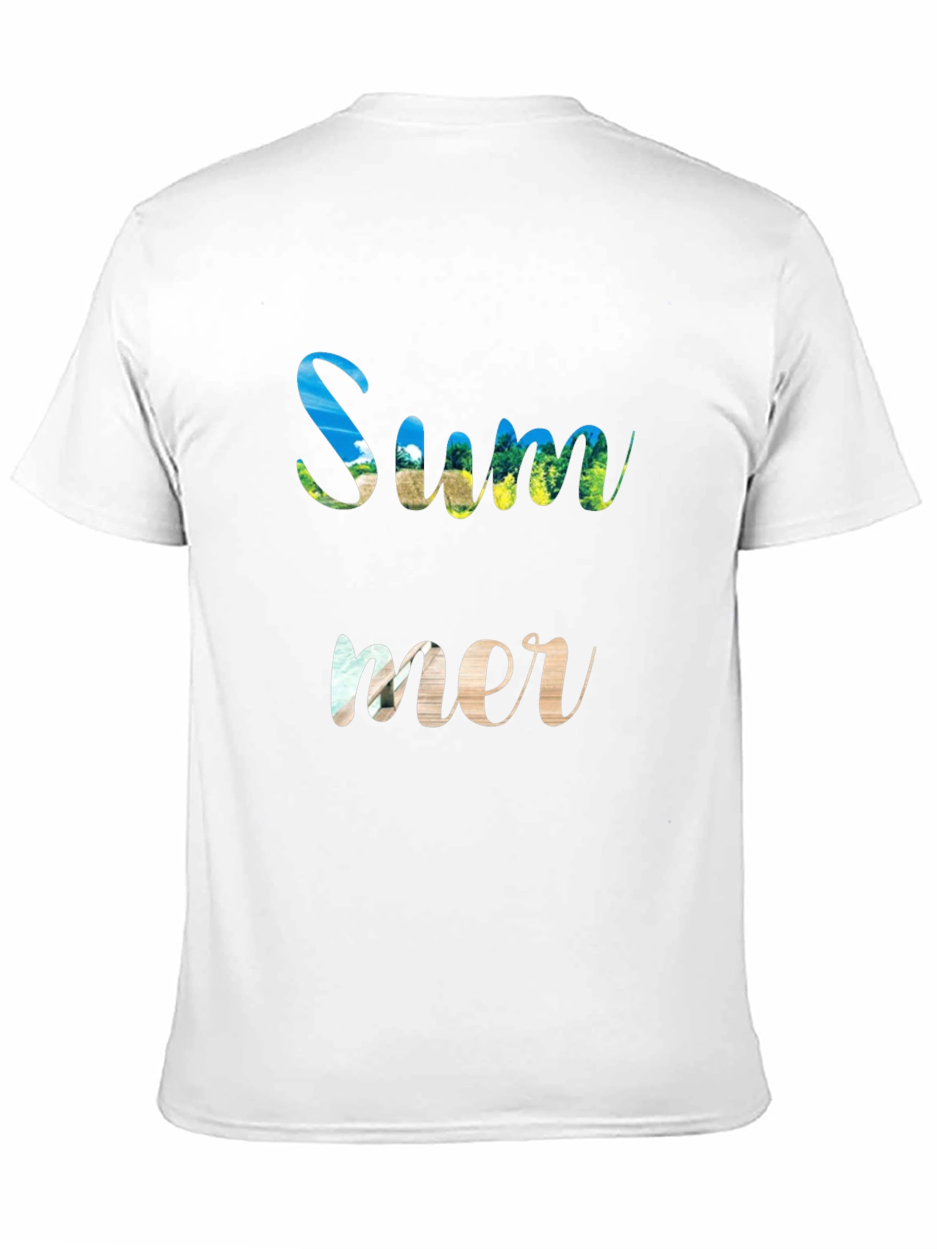 Summer Graphic Print Black T-Shirt