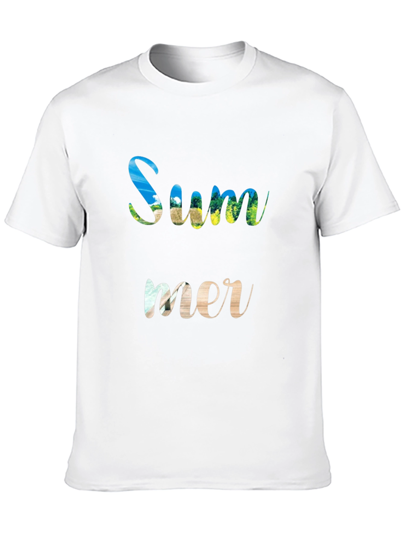 Summer Graphic Print Black T-Shirt