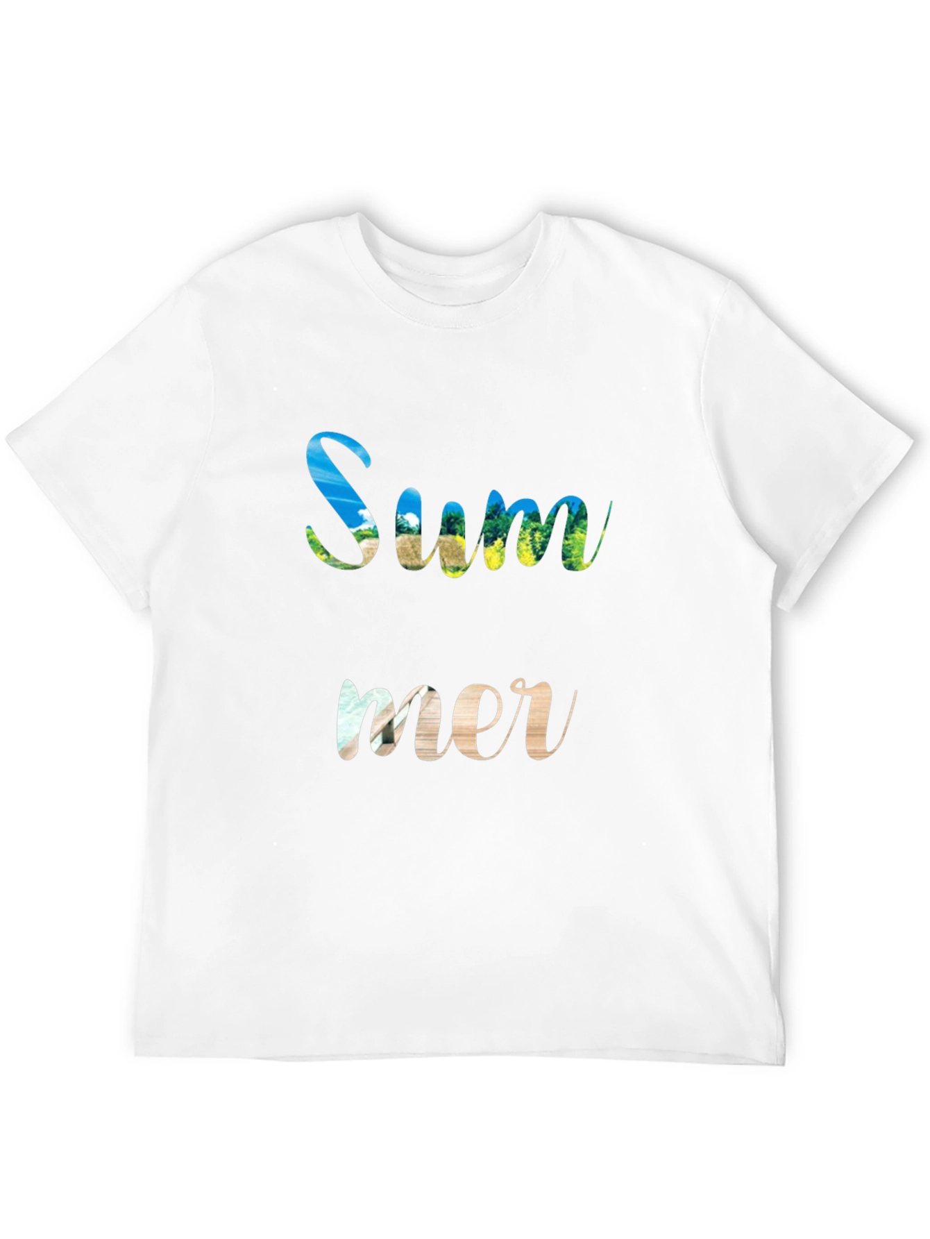 Summer Graphic Print Black T-Shirt