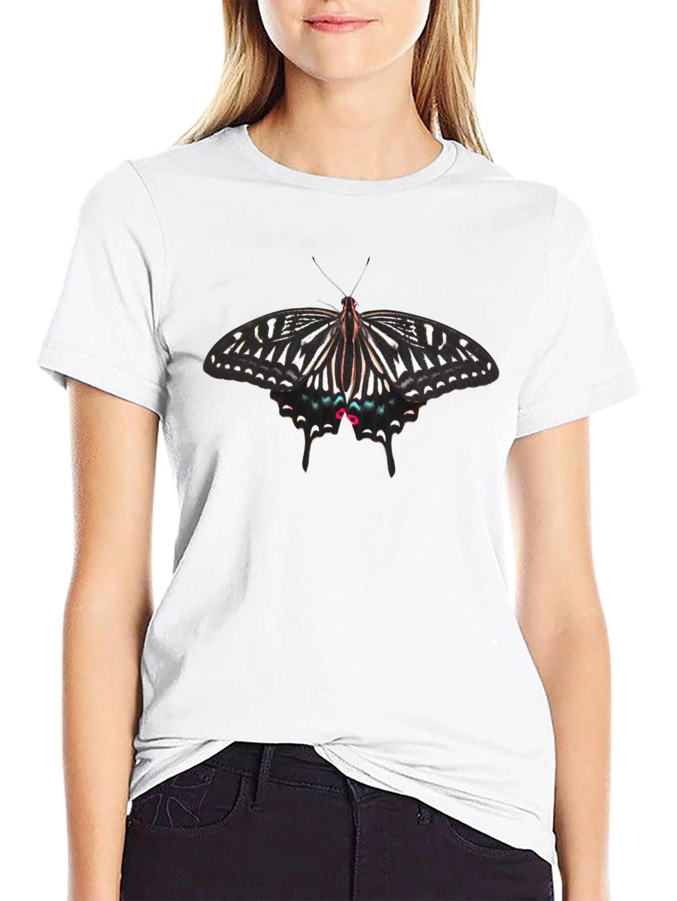Black Butterfly Graphic T-Shirt