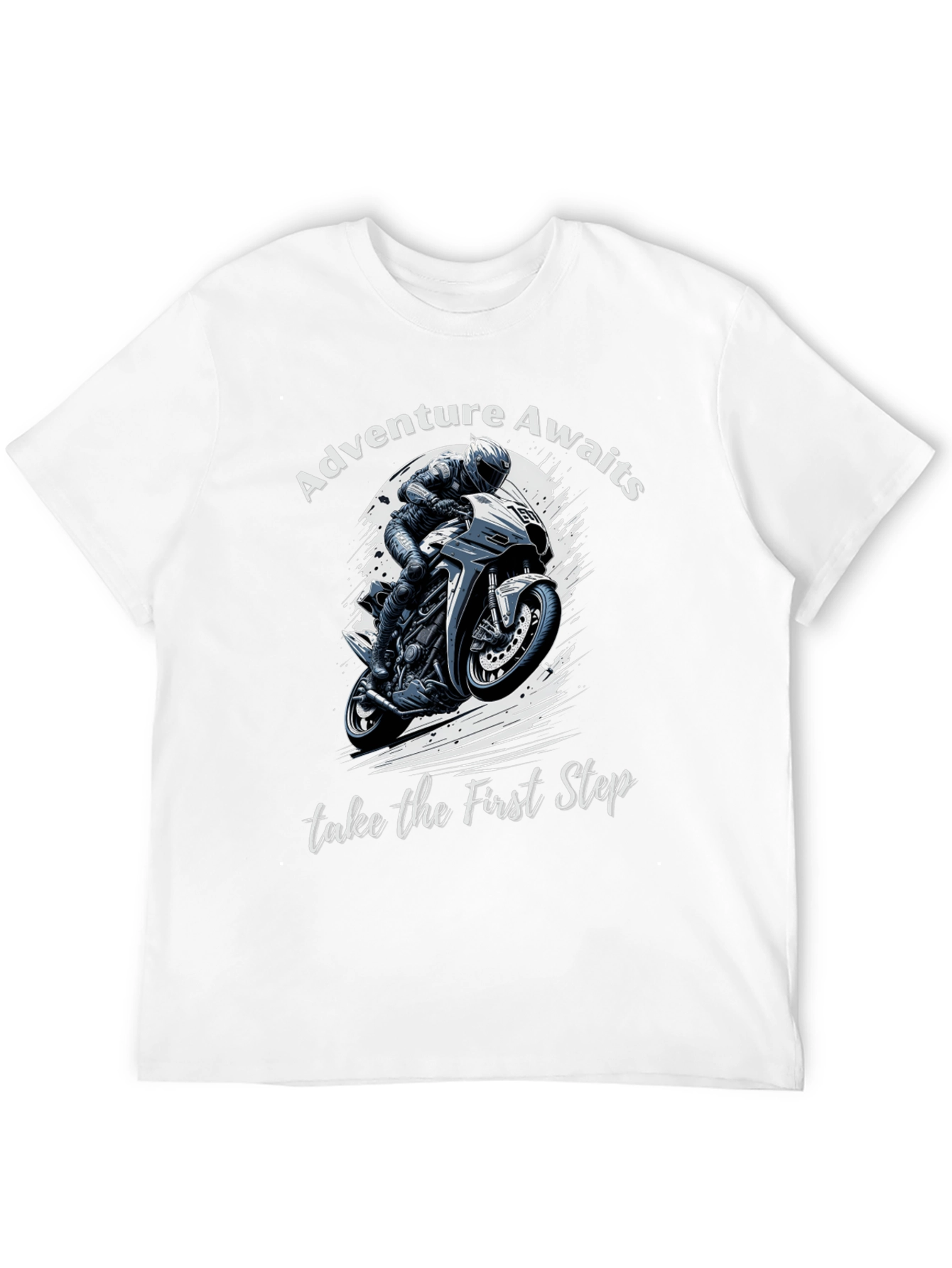Adventure Awaits Tee - Motorcycle Rider Graphic T-Shirt