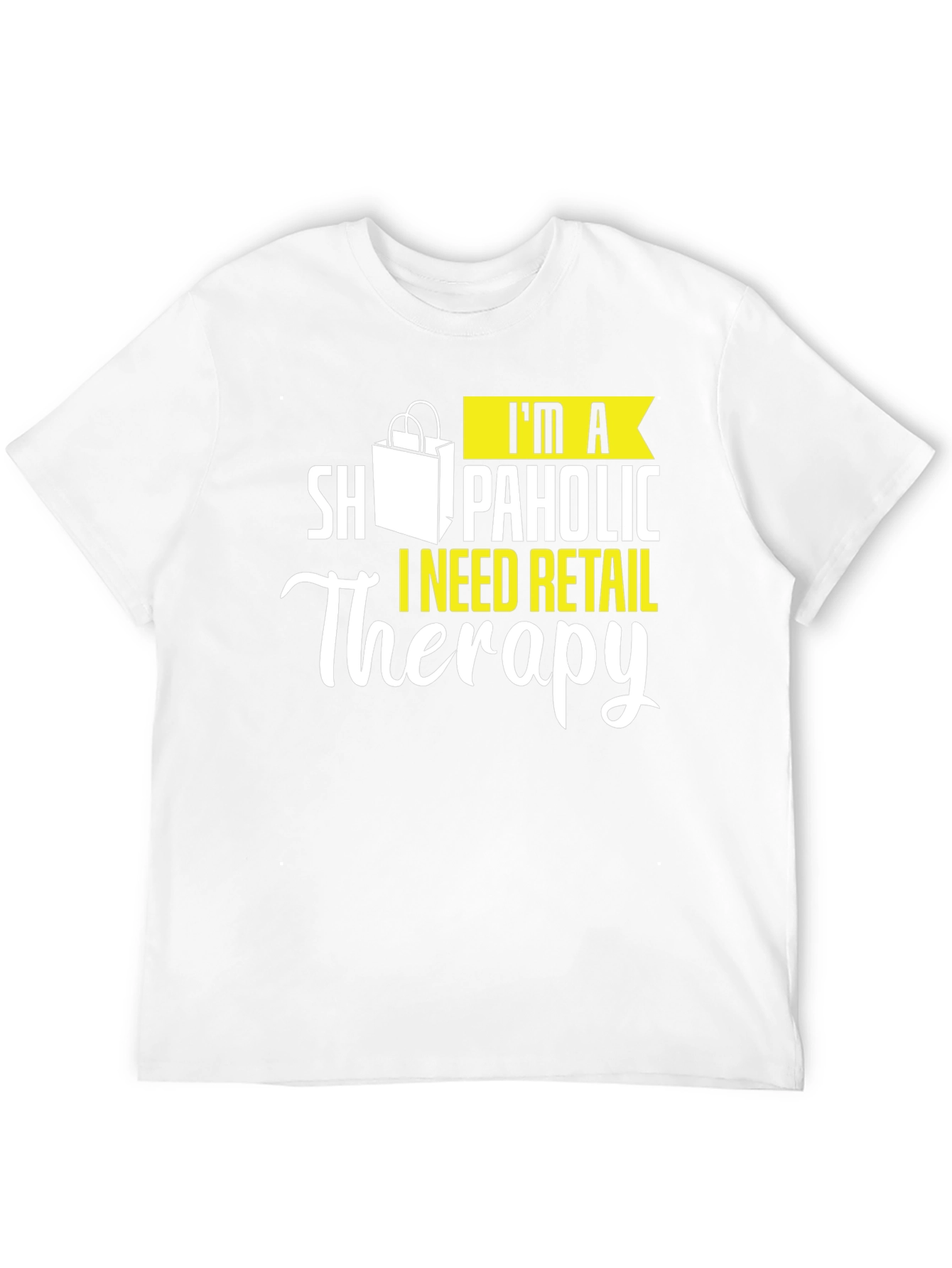 Retail Therapy Graphic Tee - Black Cotton T-Shirt