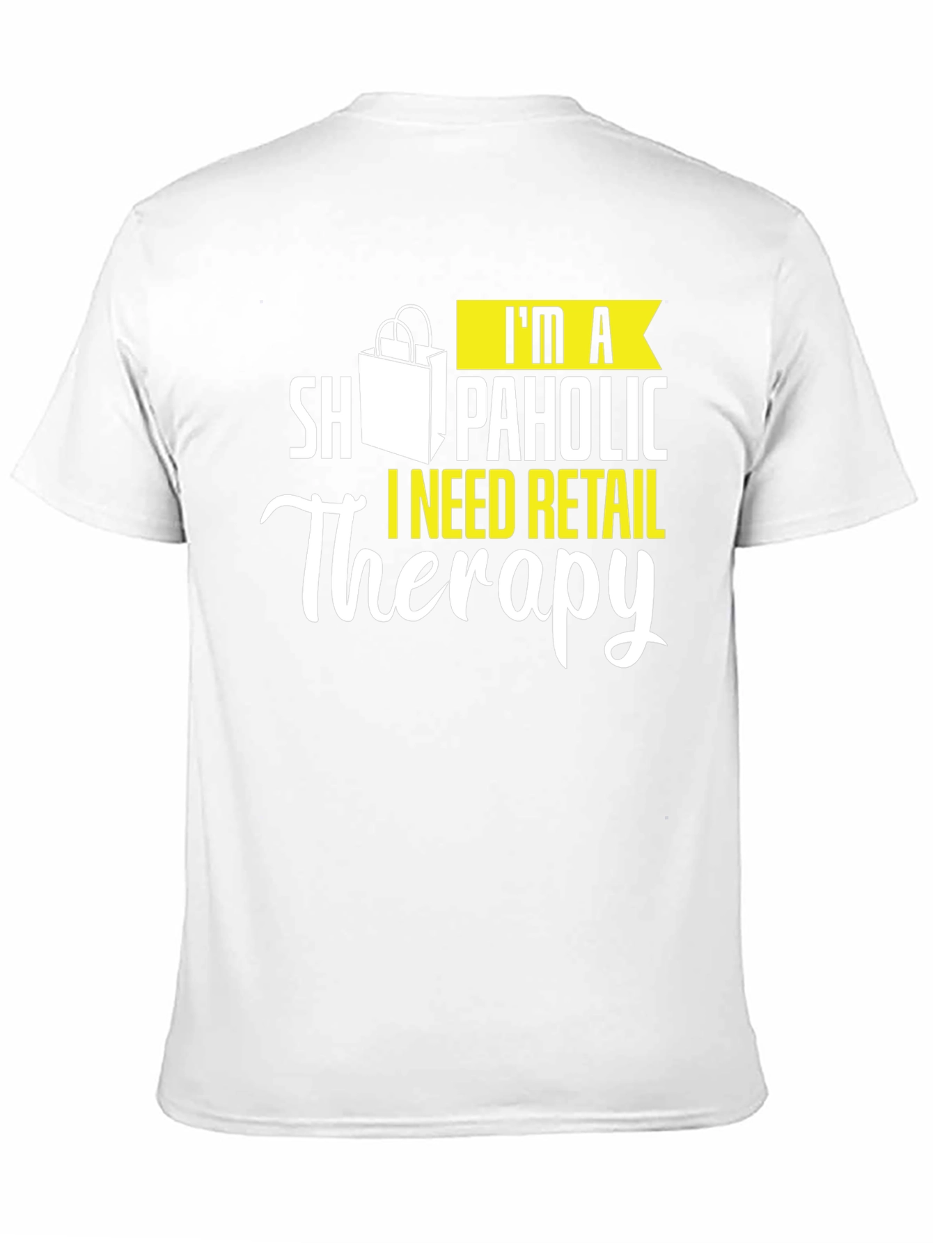 Retail Therapy Graphic Tee - Black Cotton T-Shirt