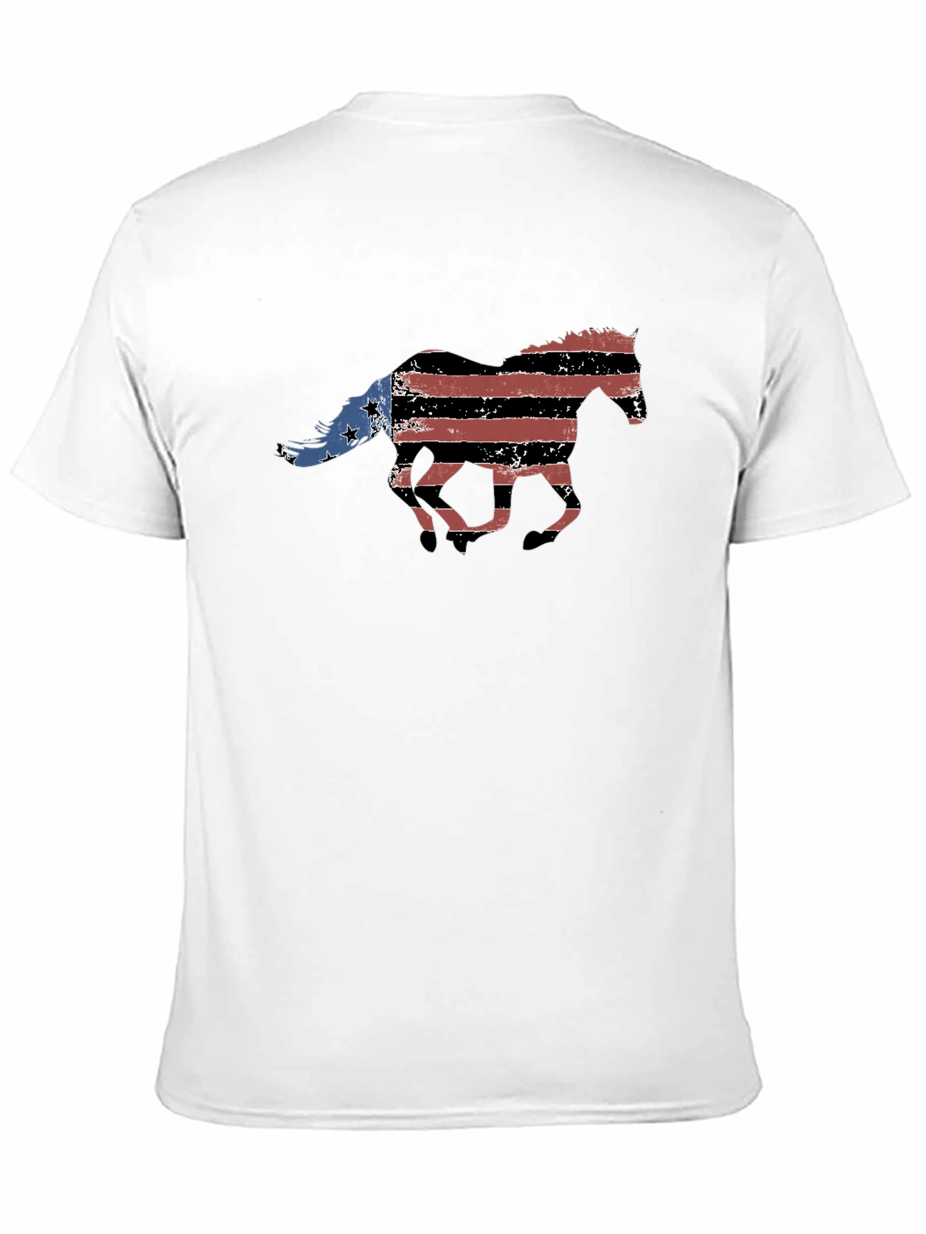 American Flag Horse Graphic T-Shirt