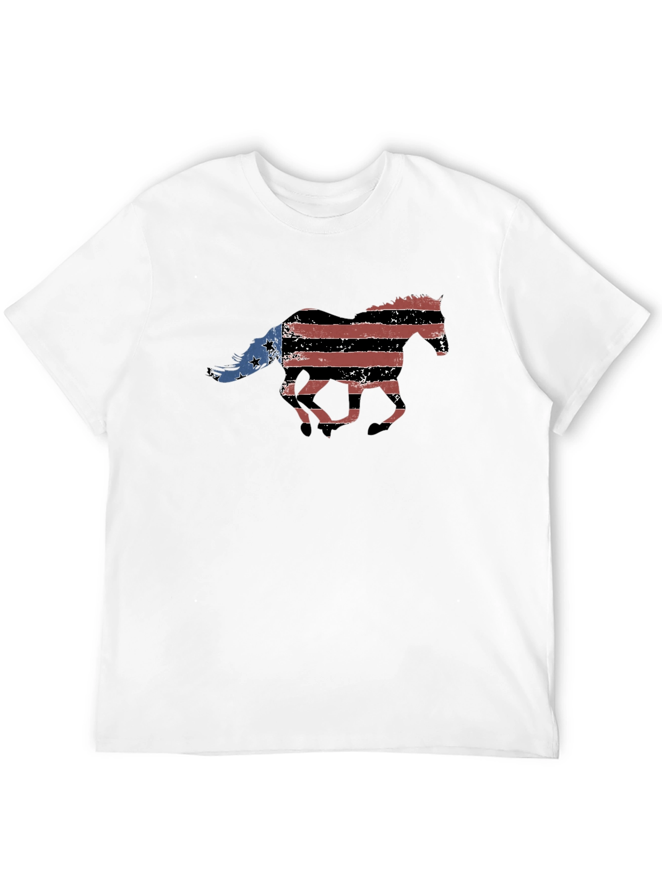 American Flag Horse Graphic T-Shirt