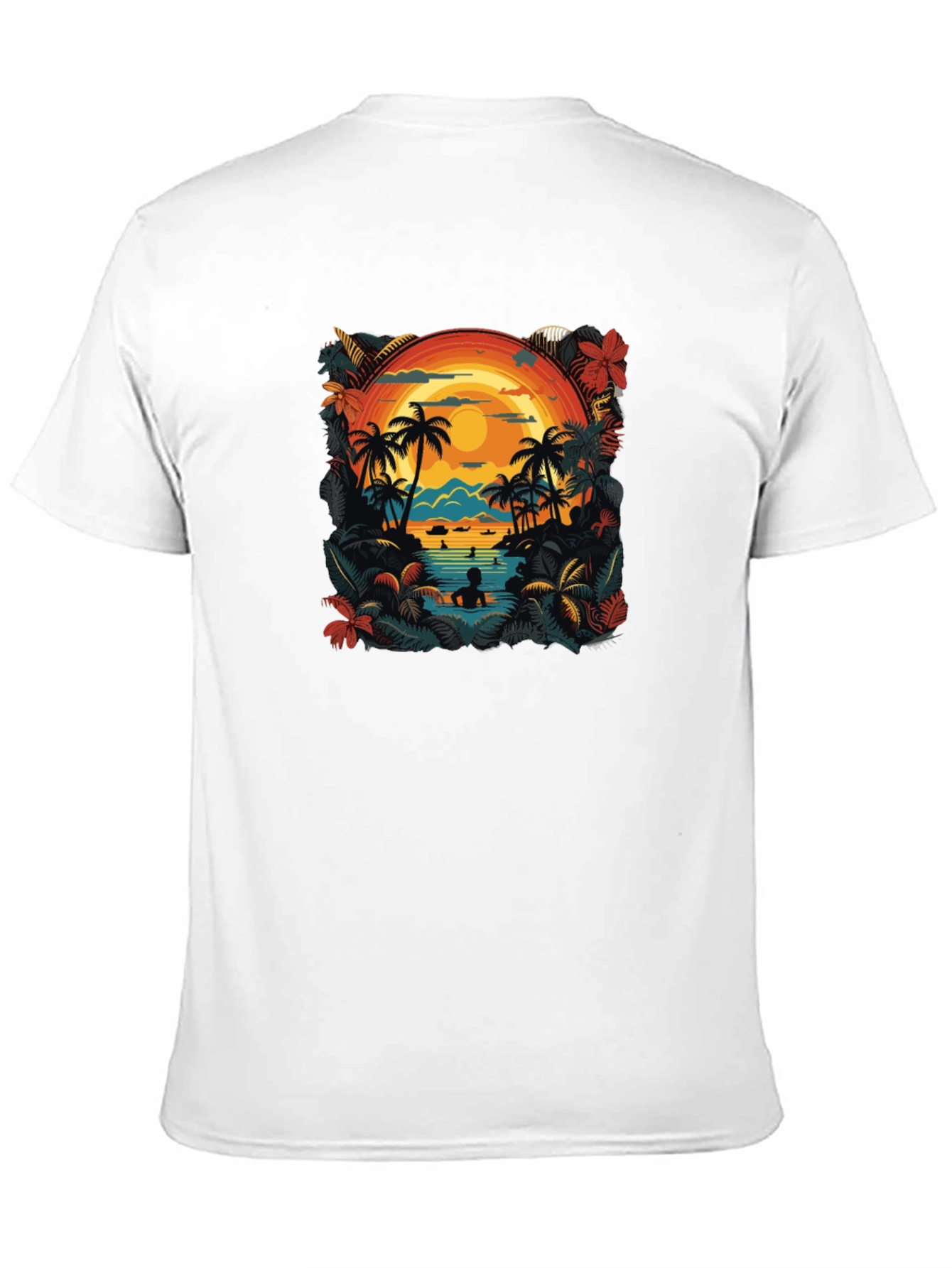 Tropical Sunset Graphic Tee - Island Vibes