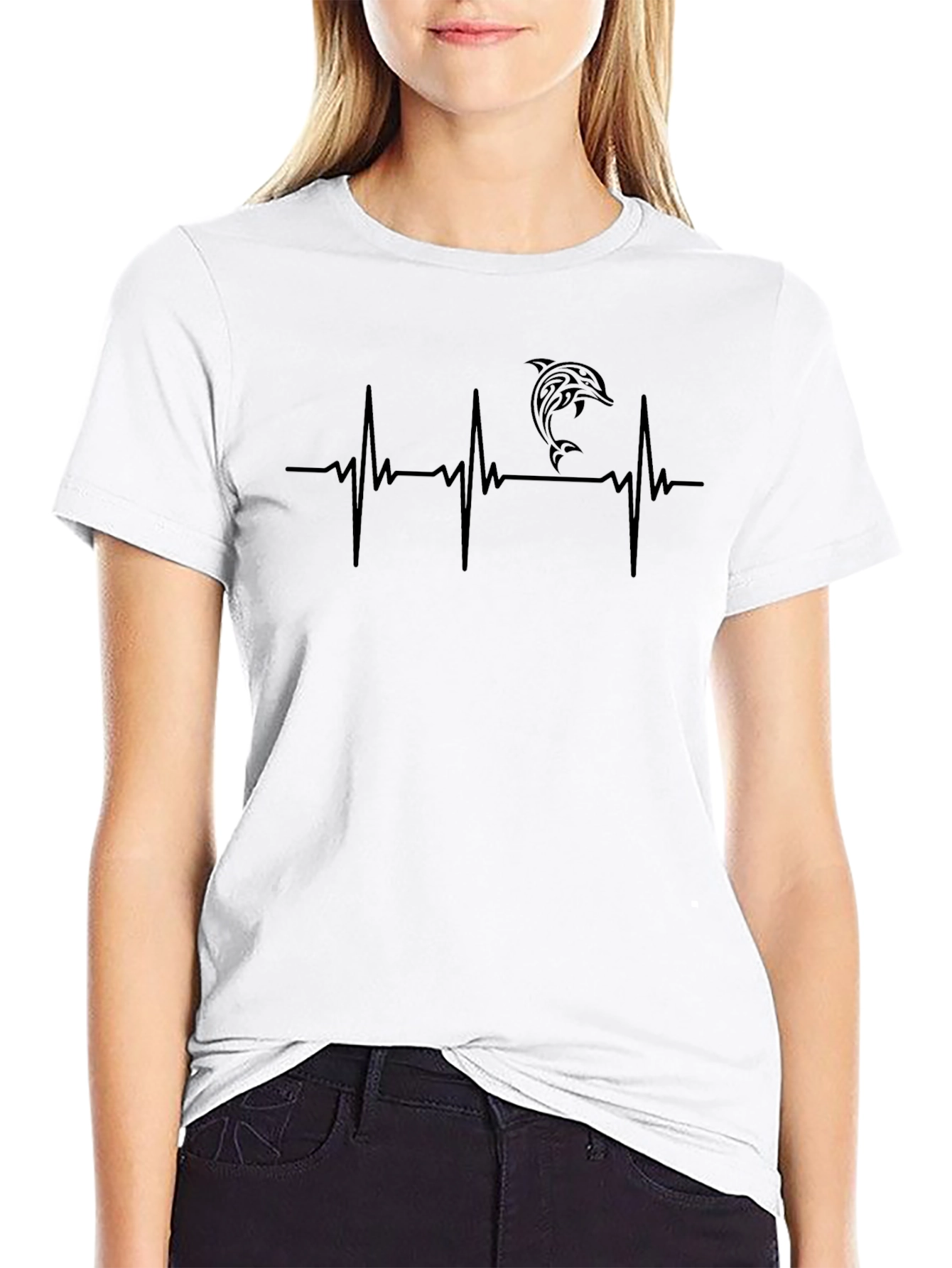 Dolphin Heartbeat T-Shirt - Mens Graphic Tee