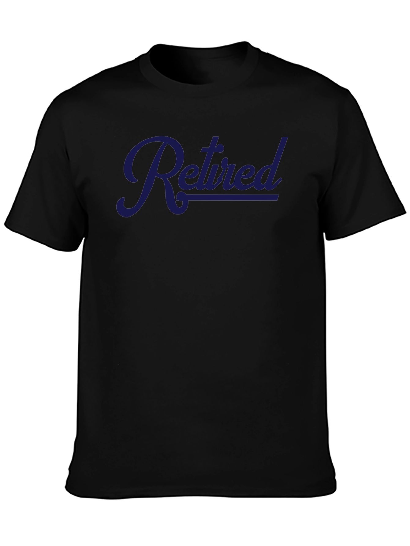 Retired Graphic Tee - Mens Casual Black T-Shirt