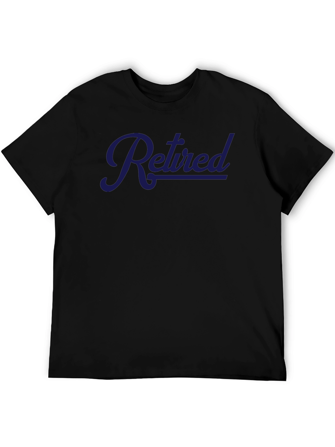 Retired Graphic Tee - Mens Casual Black T-Shirt
