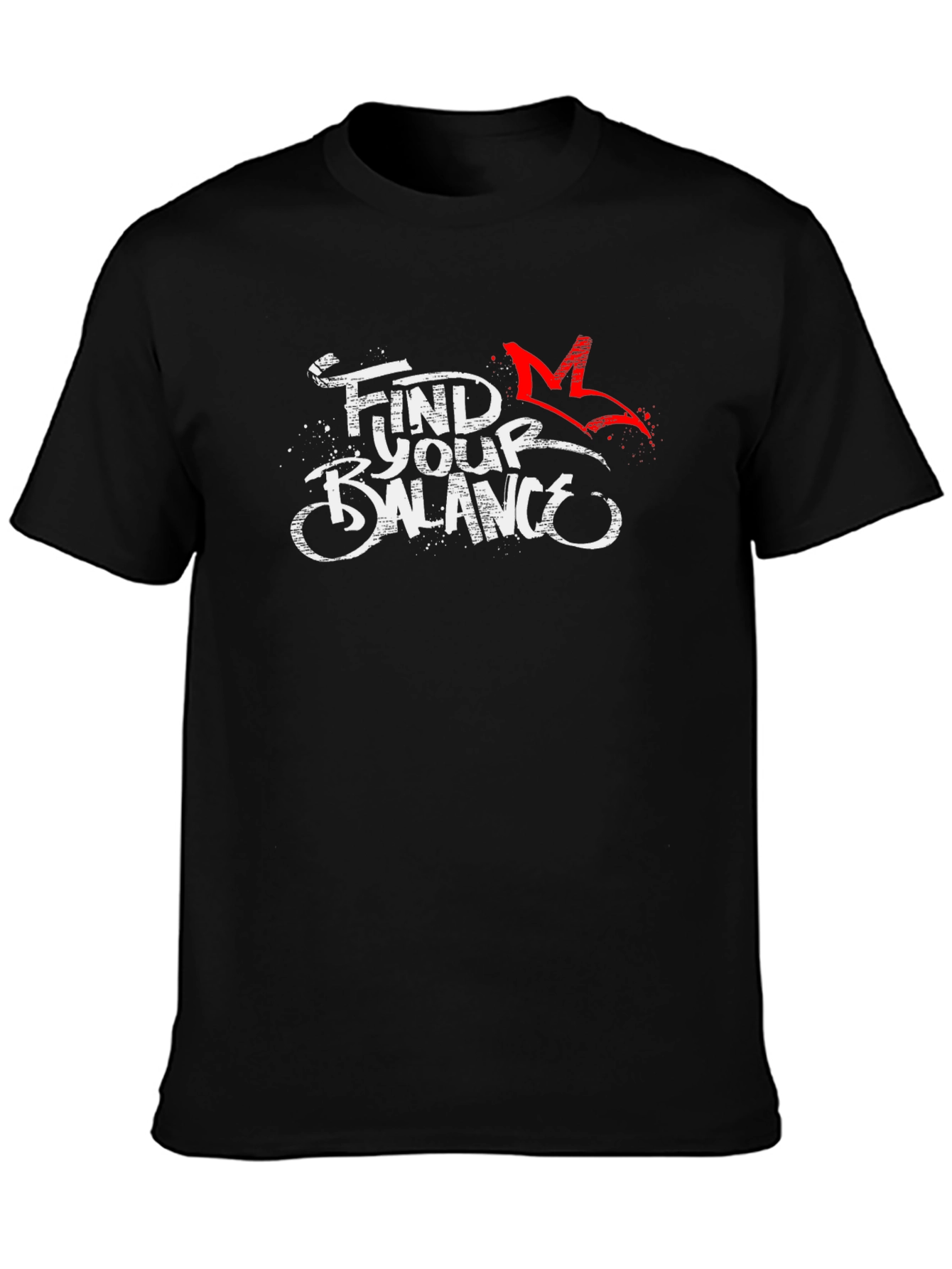 Find Your Balance Black Graphic Tee