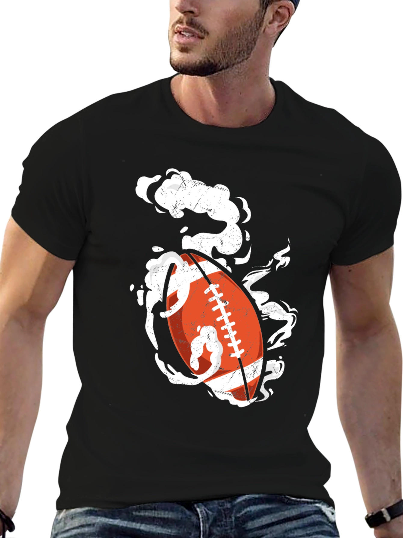 Football Graphic Print T-Shirt
