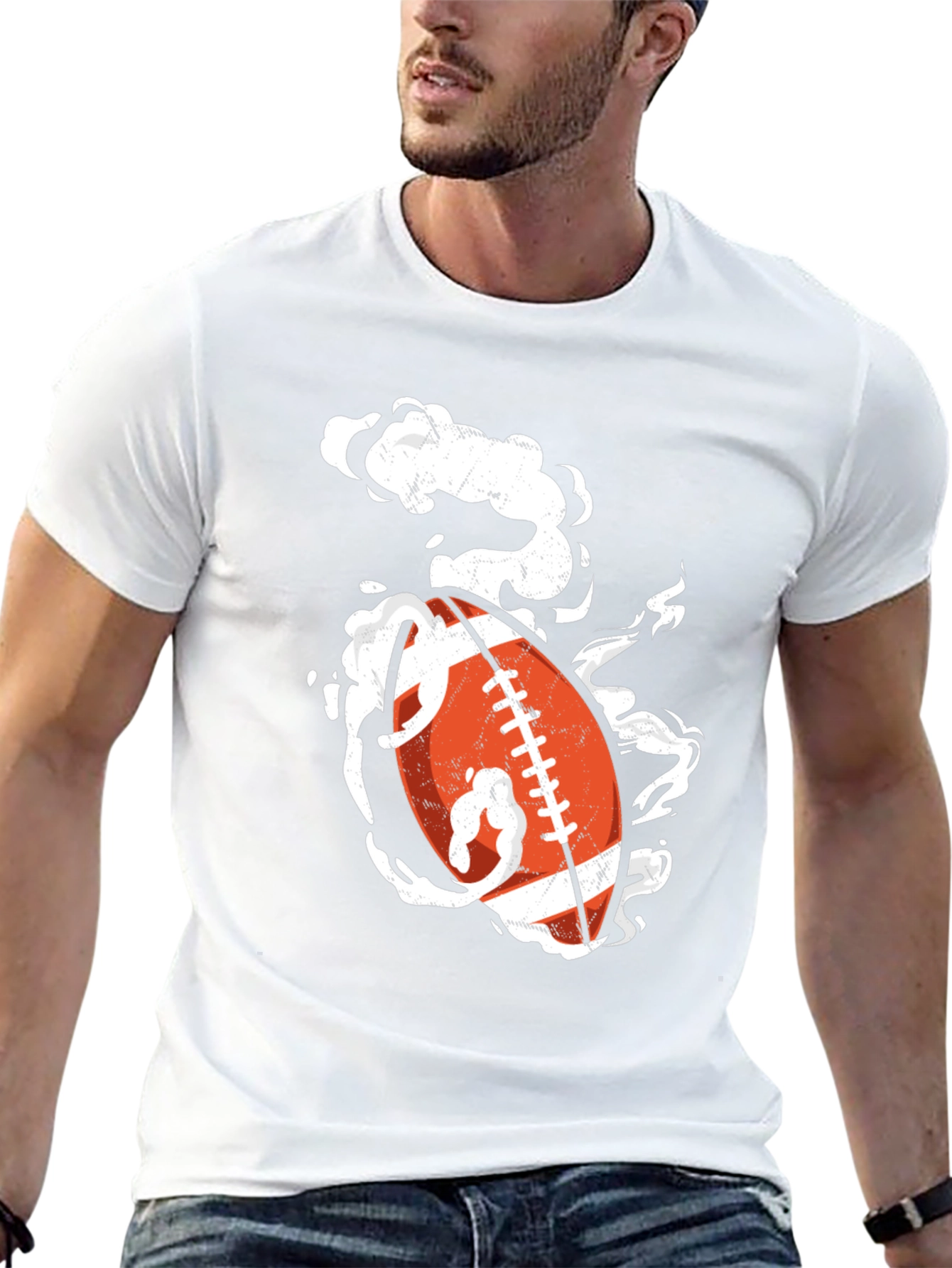 Football Graphic Print T-Shirt