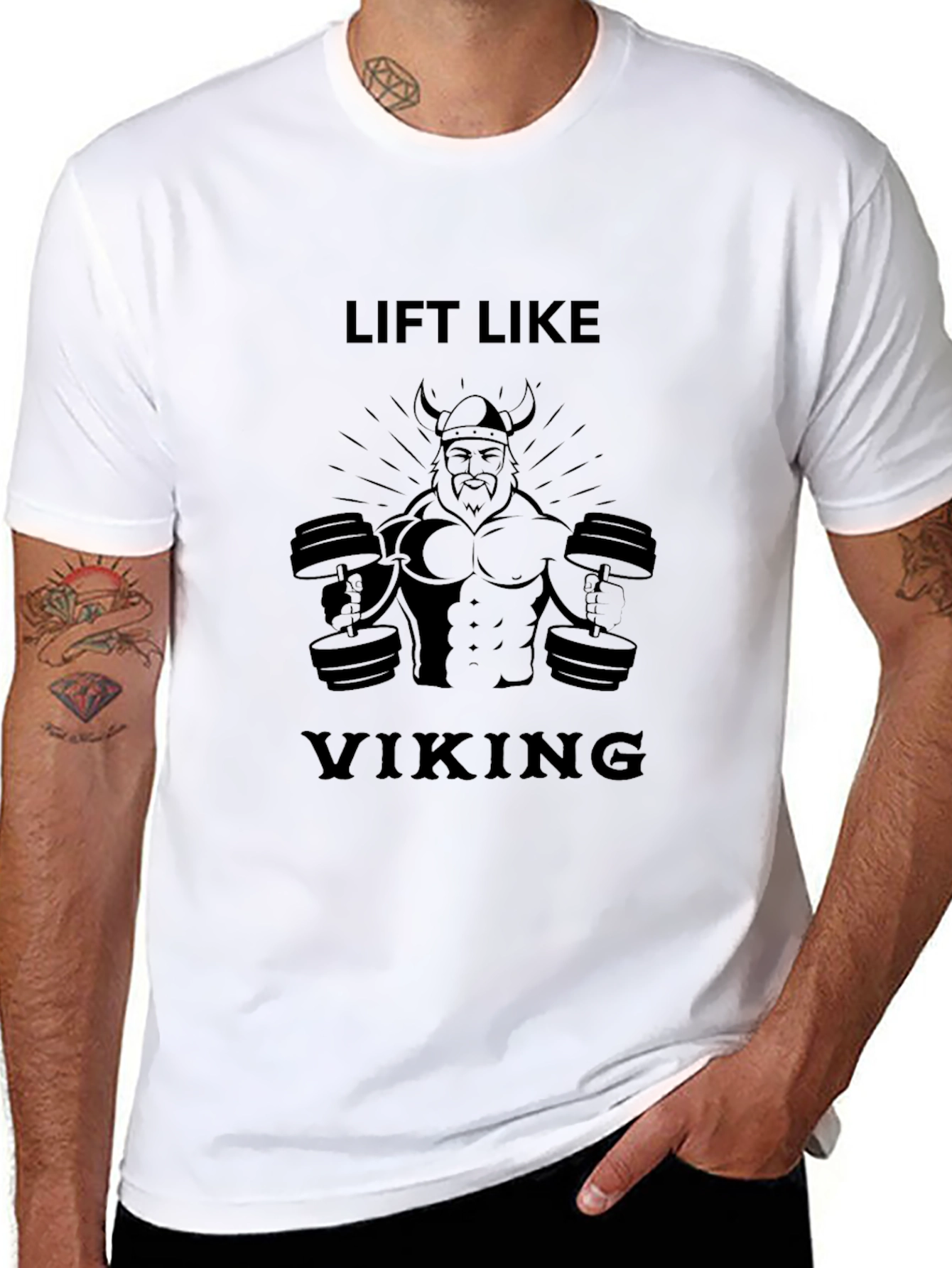 Lift Like Viking T-Shirt Black Graphic Tee