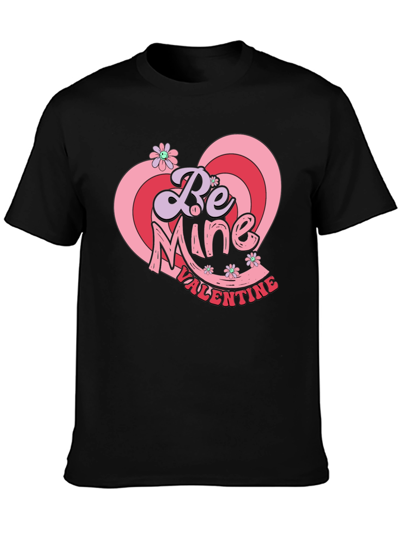 Be Mine Valentine Black T-Shirt