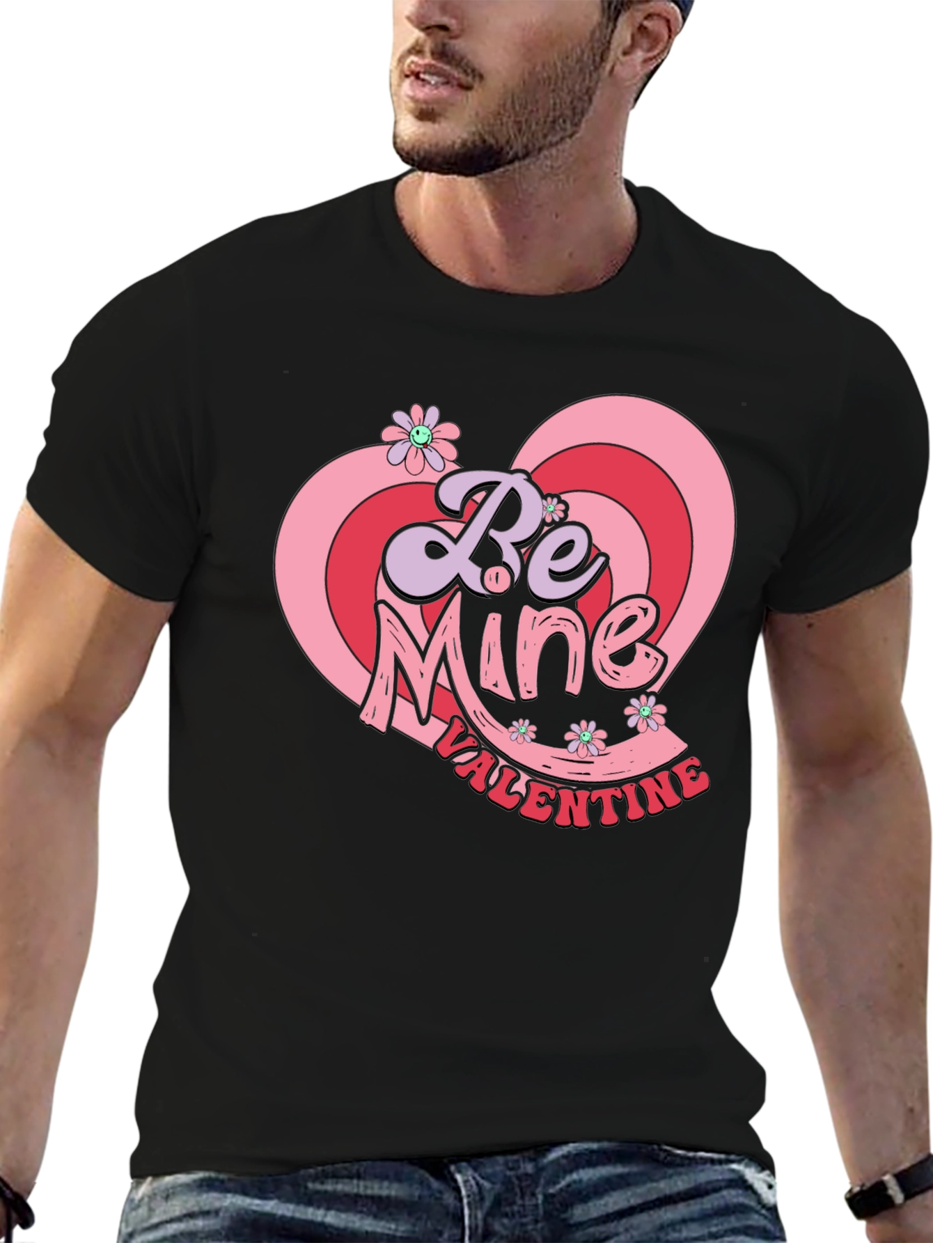 Be Mine Valentine Black T-Shirt