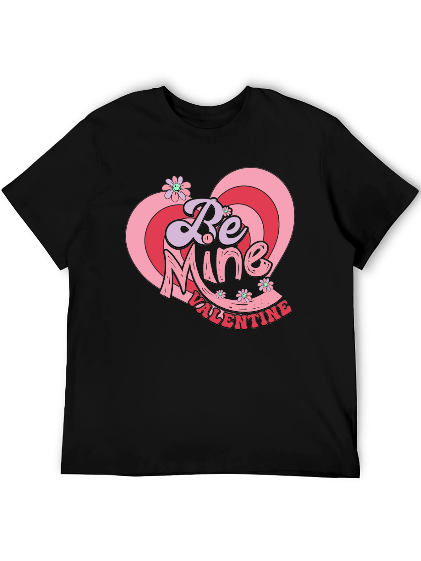 Be Mine Valentine Black T-Shirt