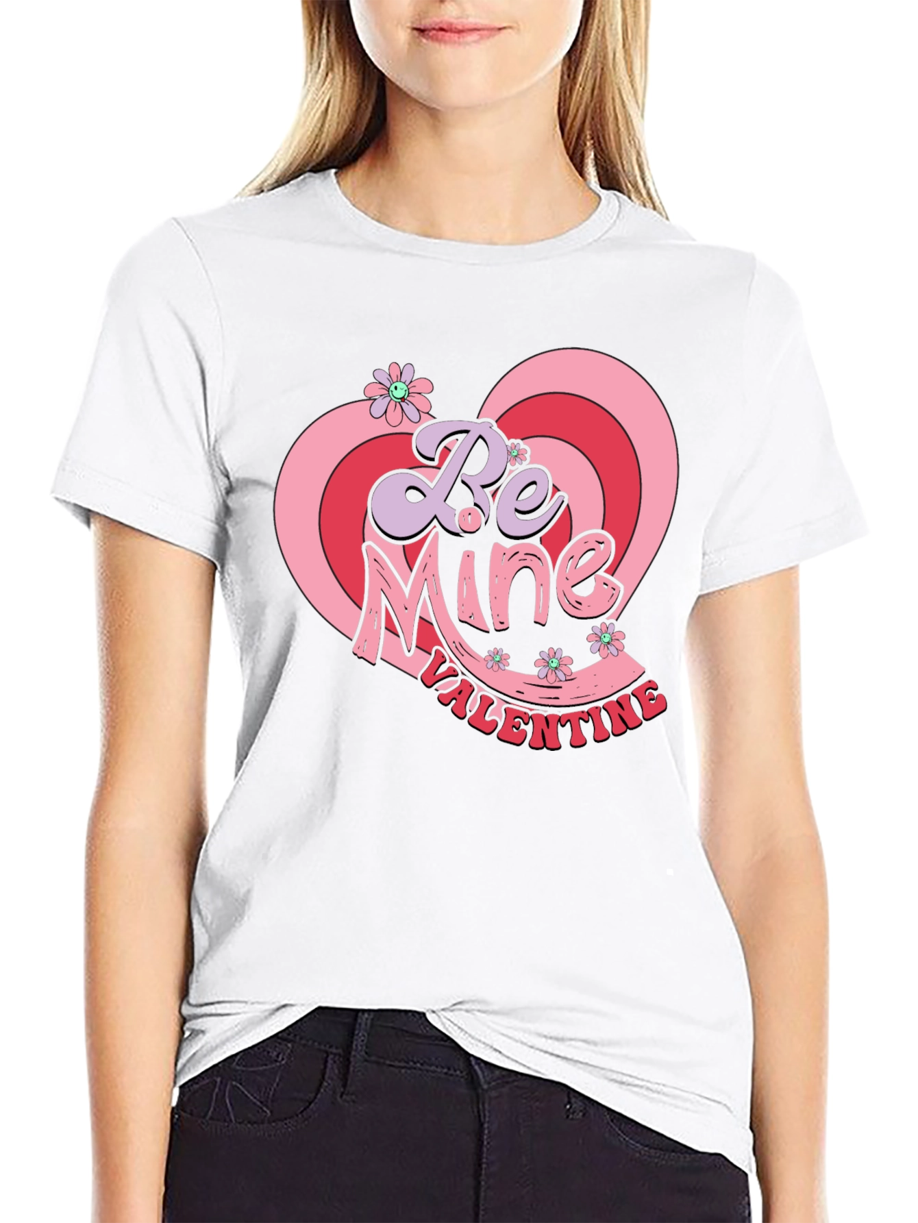 Be Mine Valentine Black T-Shirt