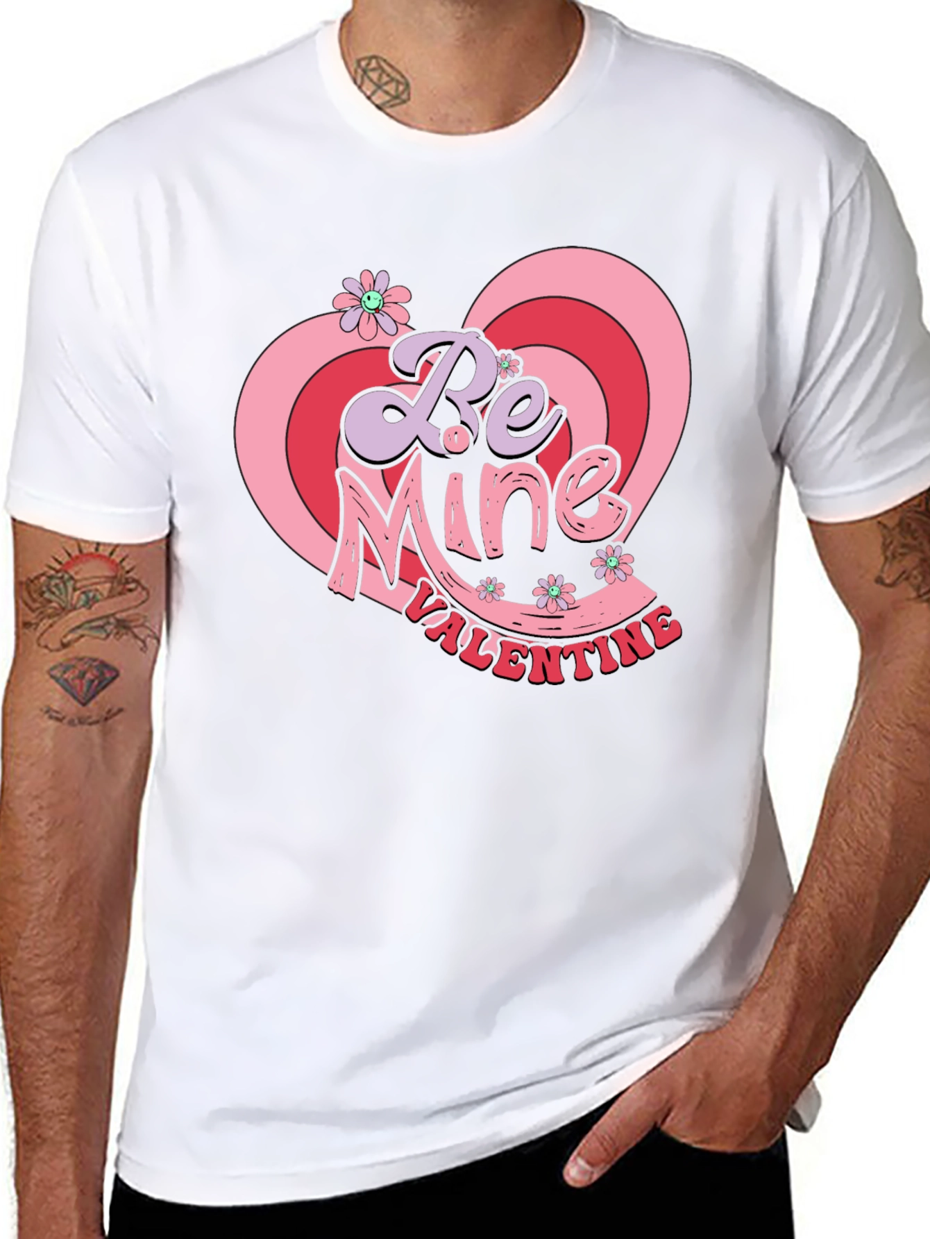 Be Mine Valentine Black T-Shirt