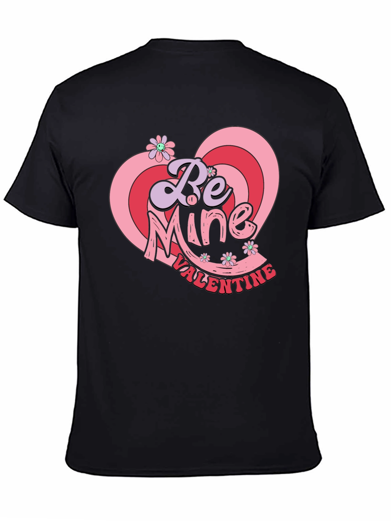 Be Mine Valentine Black T-Shirt