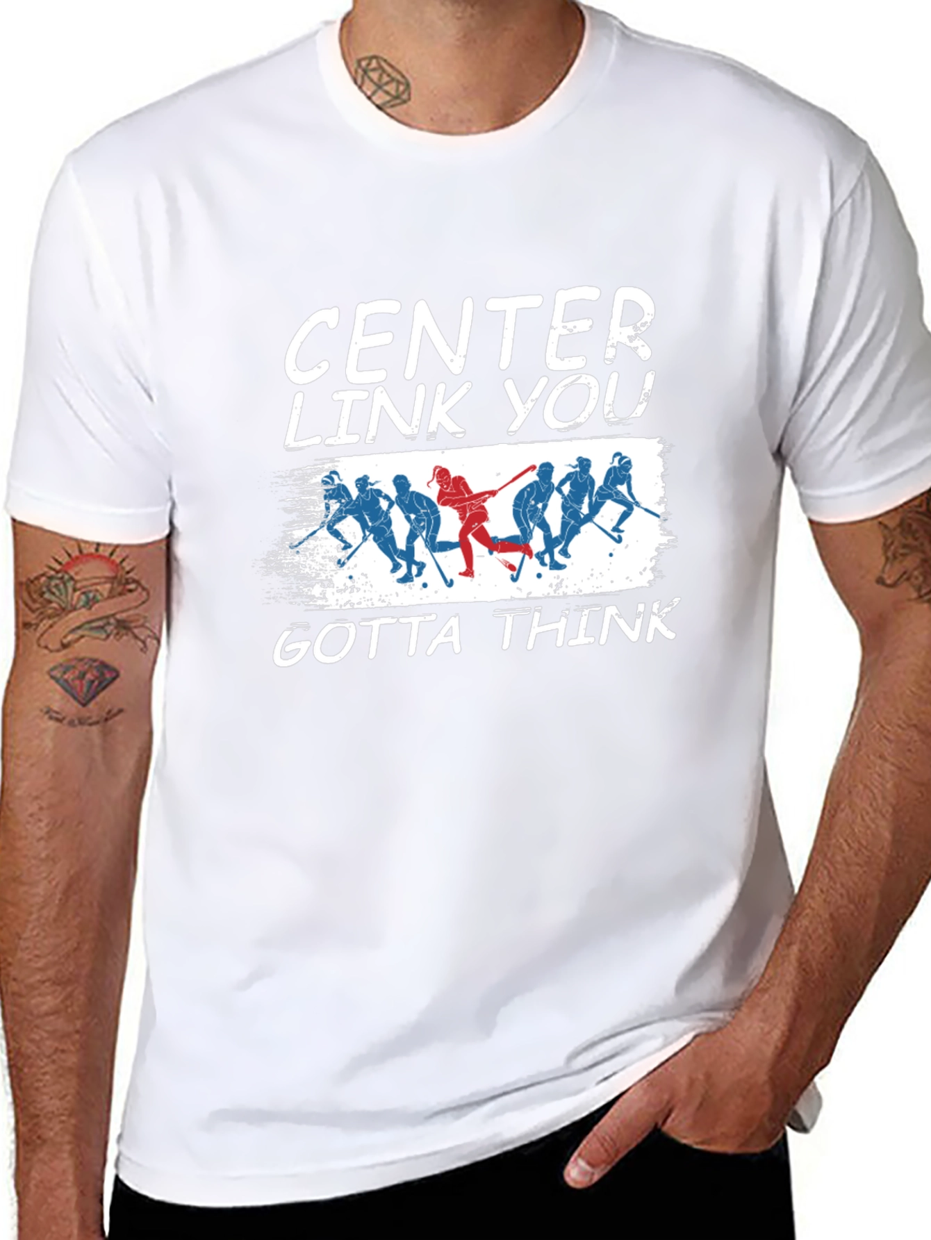Center Link You Gotta Think Hockey Graphic Tee