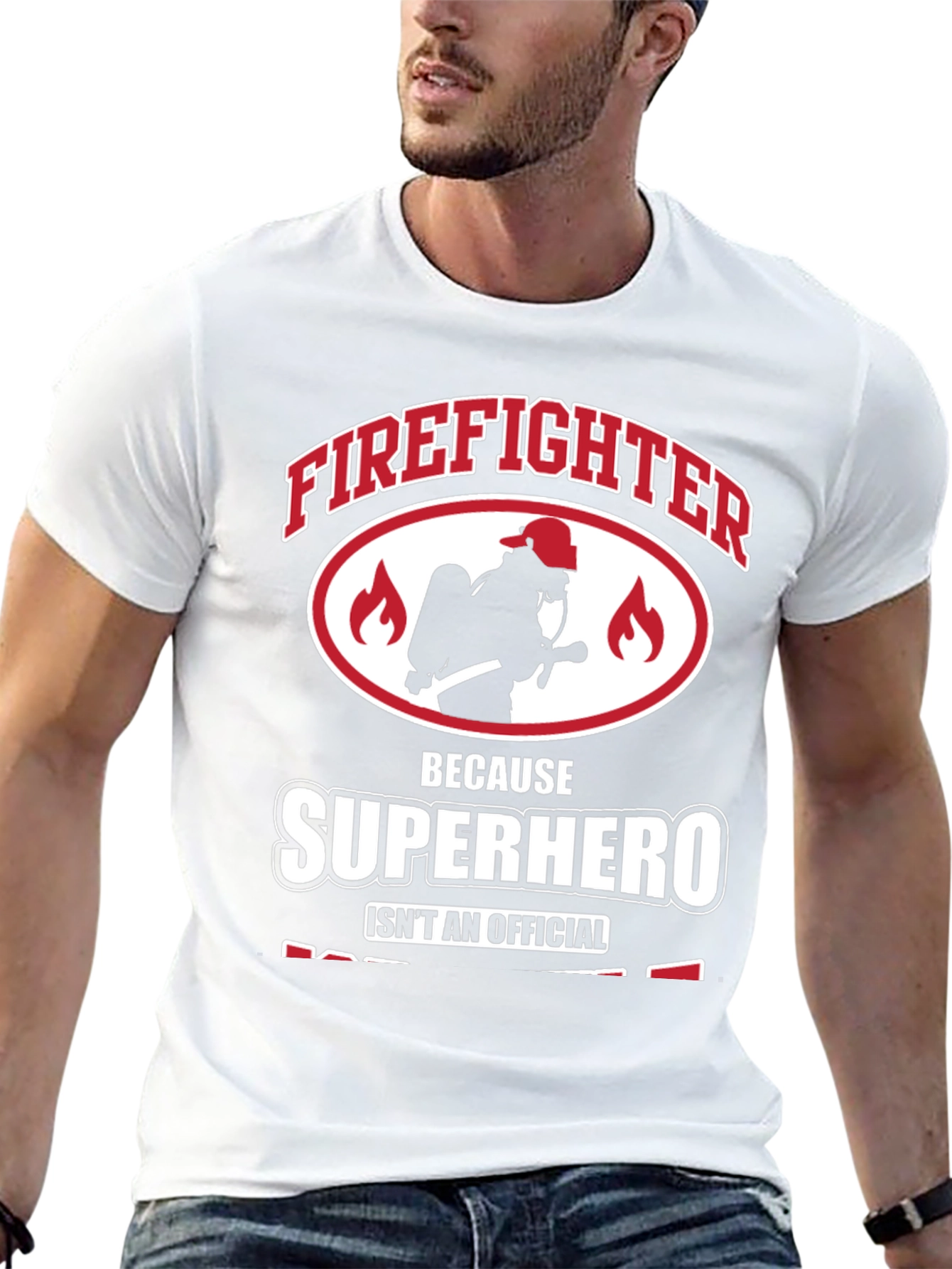 Firefighter Superhero Graphic Tee - Heroic Design