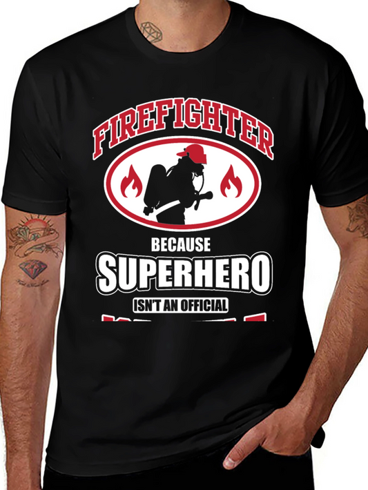 Firefighter Superhero Graphic Tee - Heroic Design