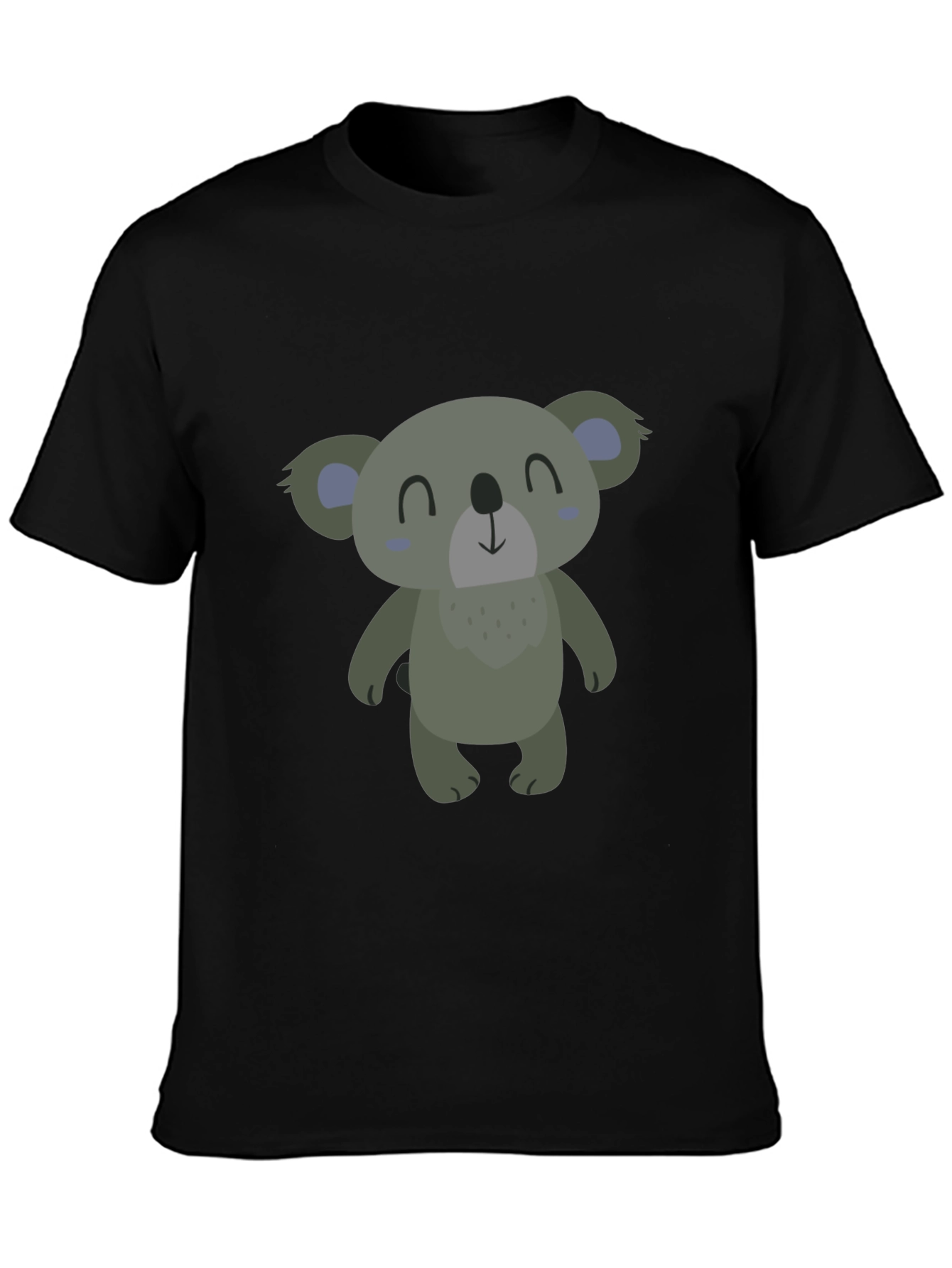 Cute Koala Graphic Black T-Shirt
