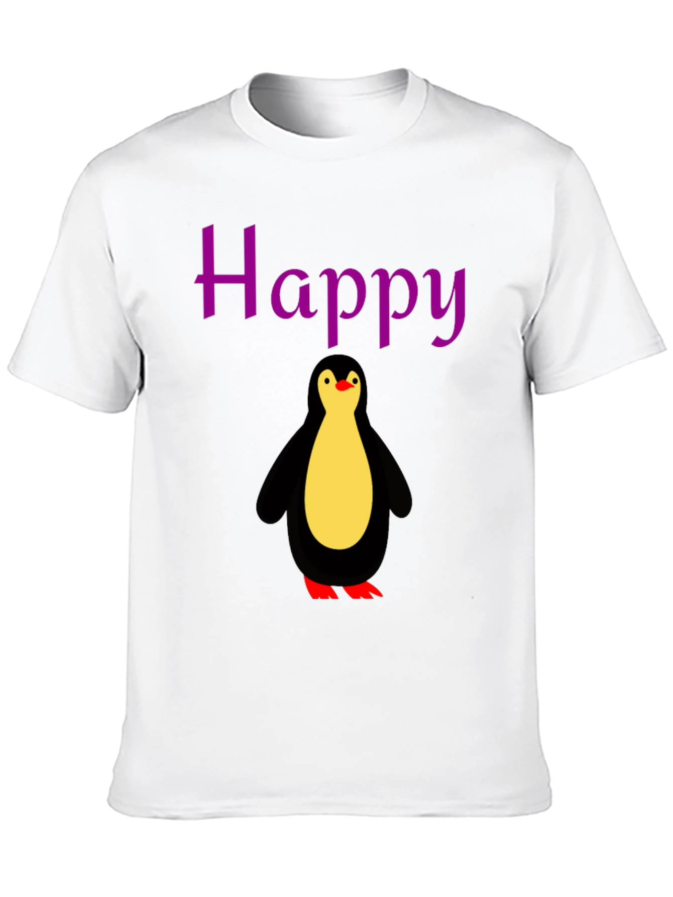 Happy Penguin Graphic Tee - Black