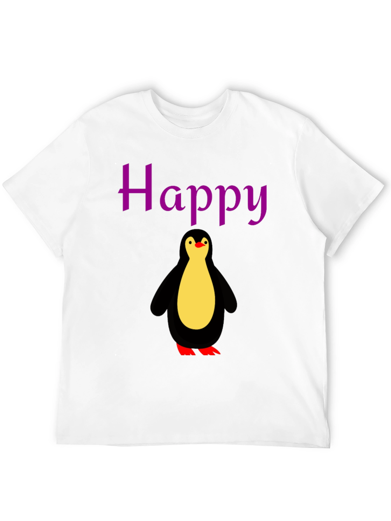 Happy Penguin Graphic Tee - Black