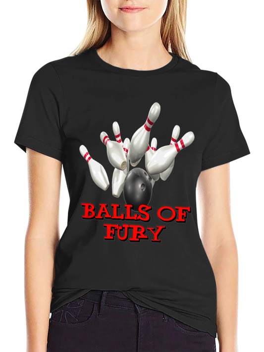 Balls of Fury Bowling T-Shirt - Strike Design
