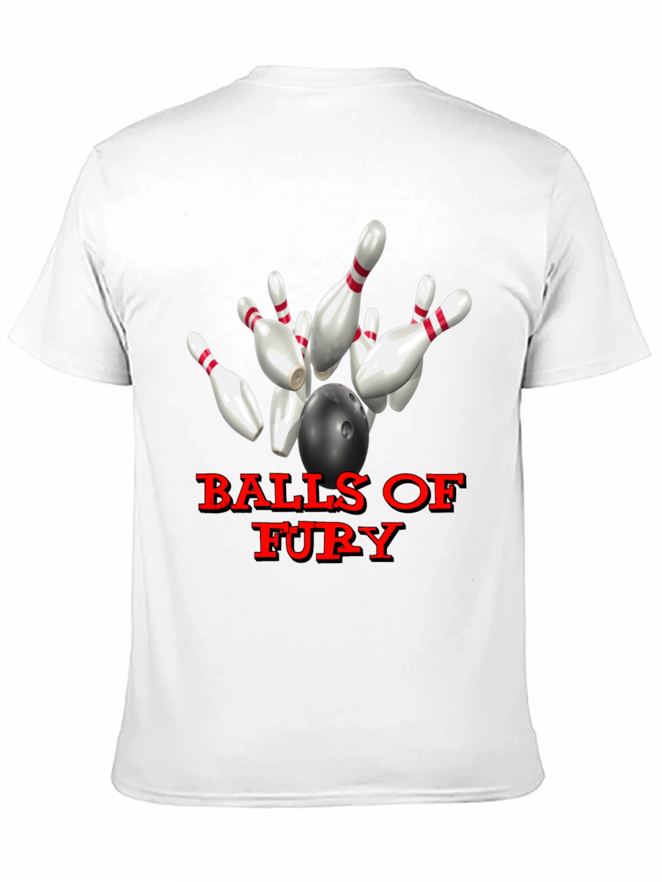 Balls of Fury Bowling T-Shirt - Strike Design