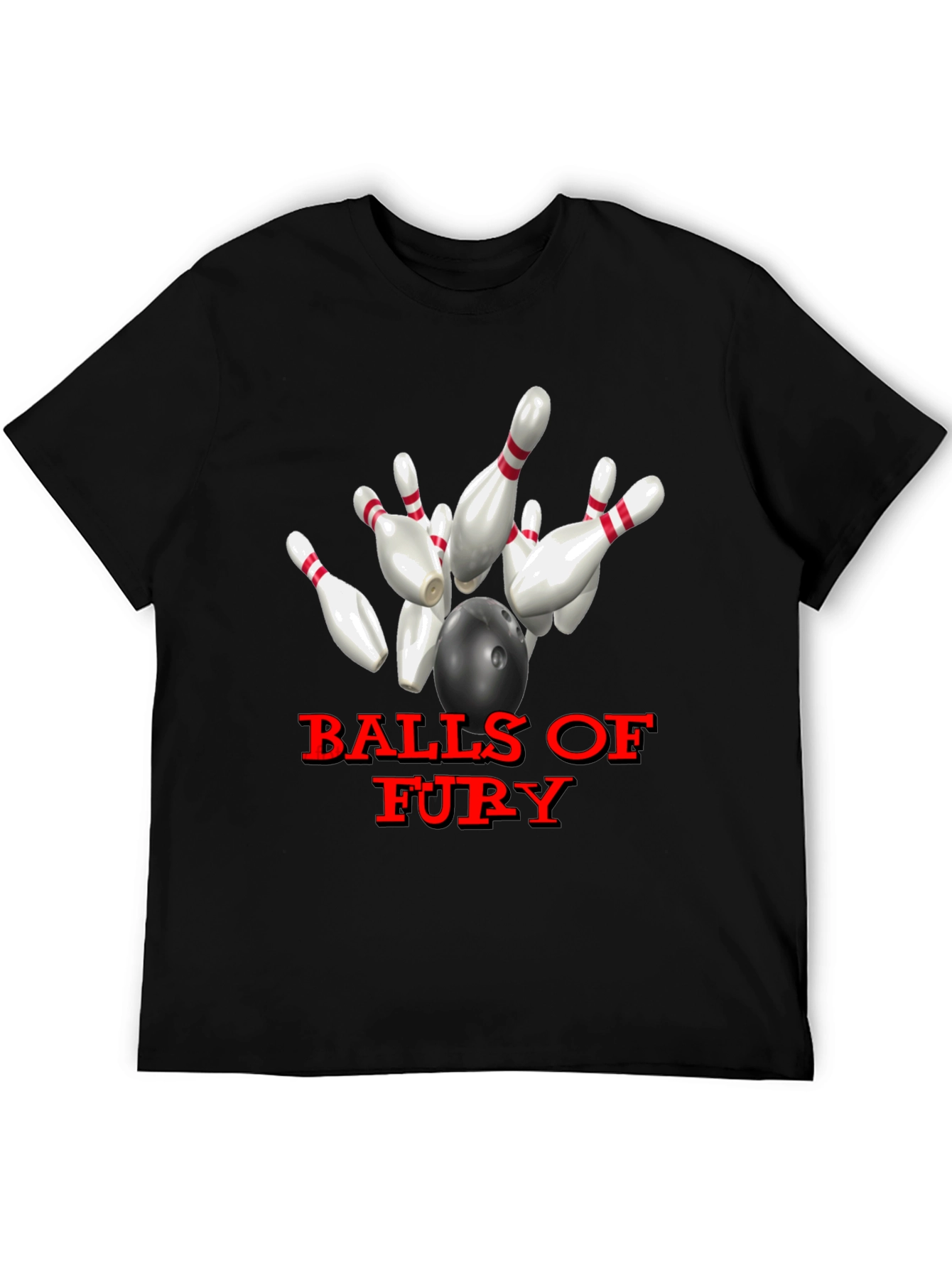 Balls of Fury Bowling T-Shirt - Strike Design