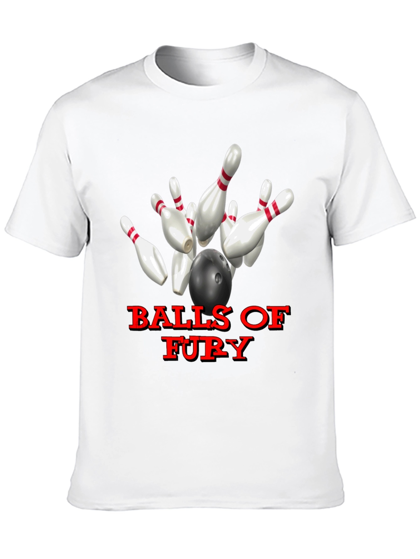 Balls of Fury Bowling T-Shirt - Strike Design