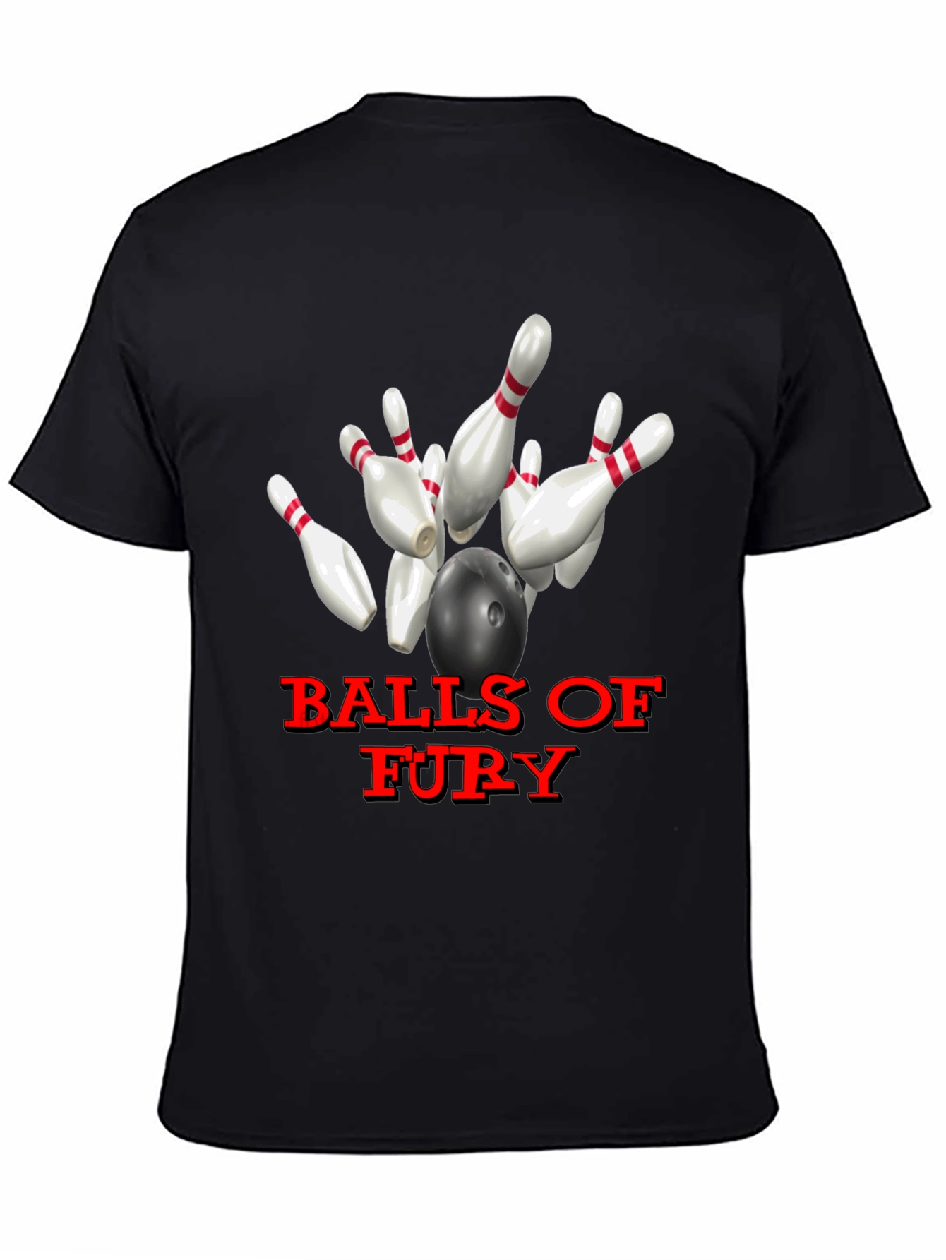 Balls of Fury Bowling T-Shirt - Strike Design
