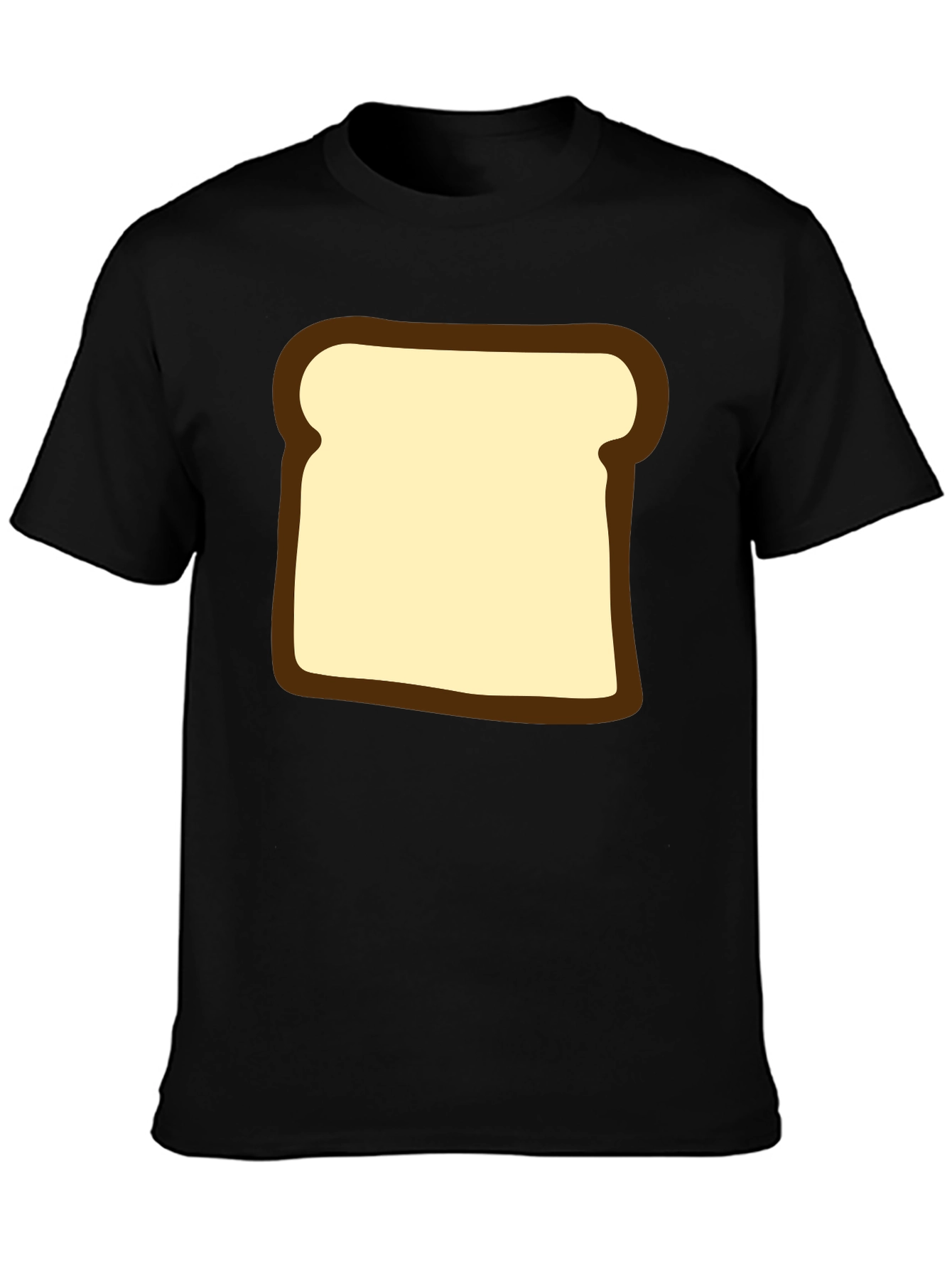 Funny Toast Graphic T-Shirt - Black Comfortable Fit