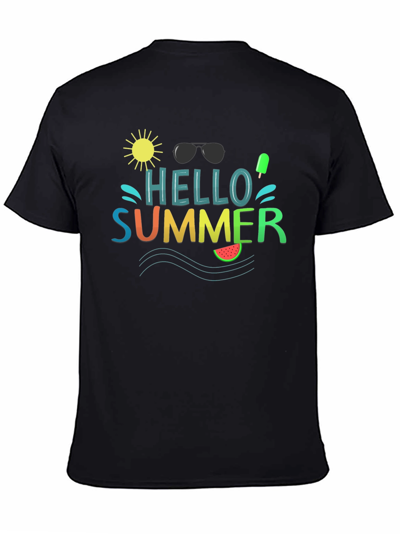 Hello Summer Graphic Tee - Black