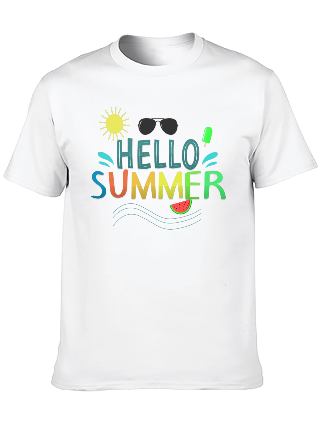 Hello Summer Graphic Tee - Black