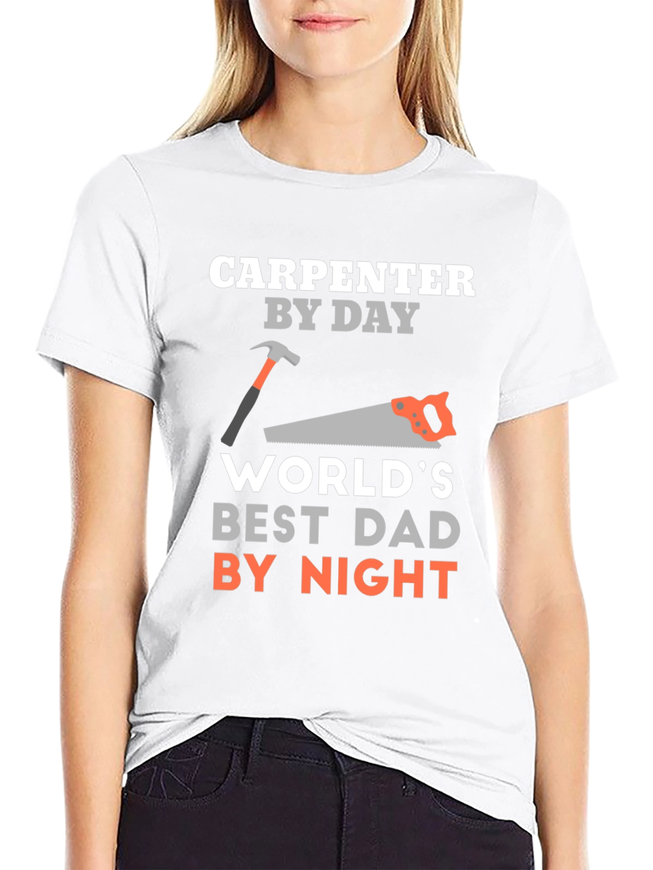 Carpenter Dad Graphic Tee - Best Dad By Night