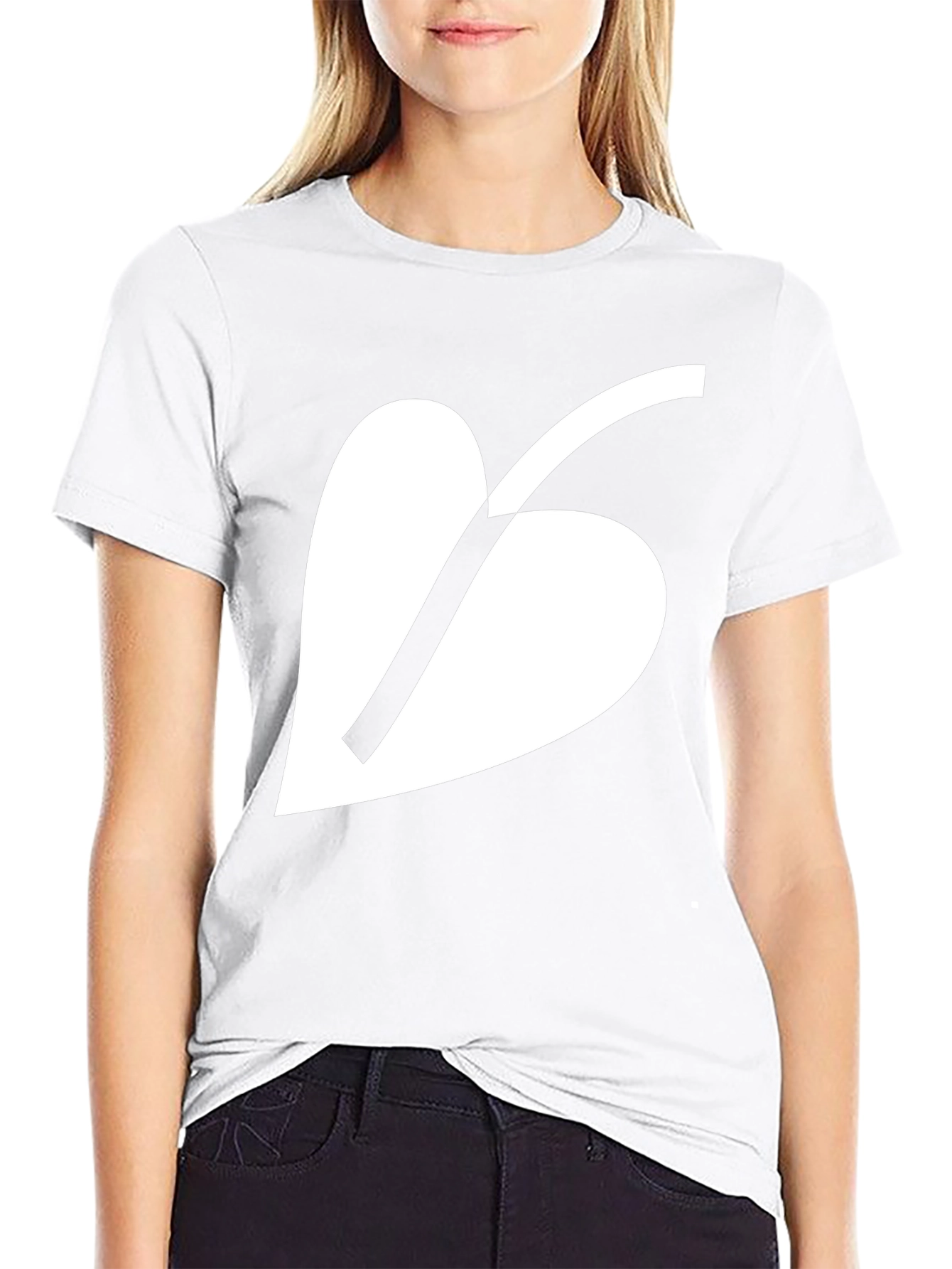 Minimalist Leaf Graphic Black T-Shirt
