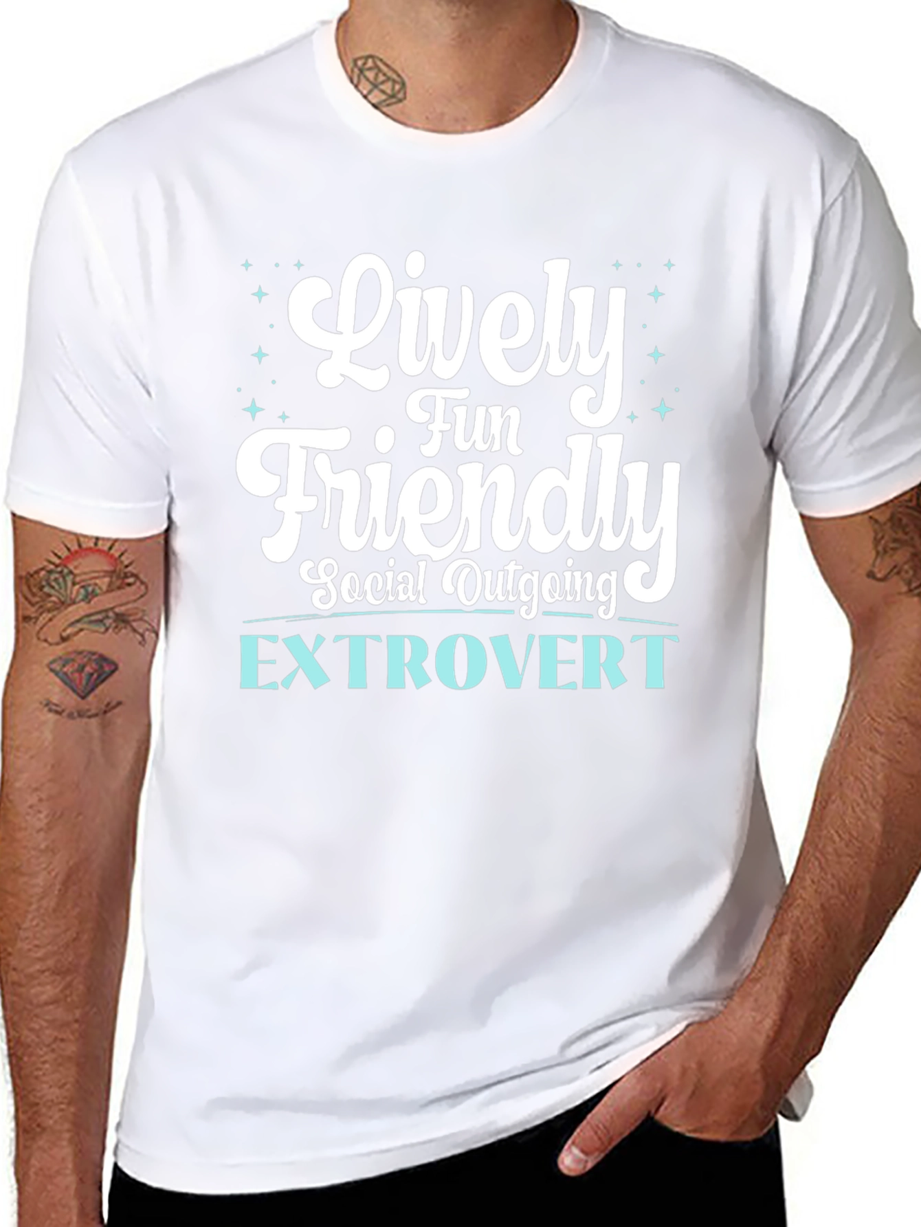 Lively Extrovert Graphic Tee - Fun Social Outgoing Shirt