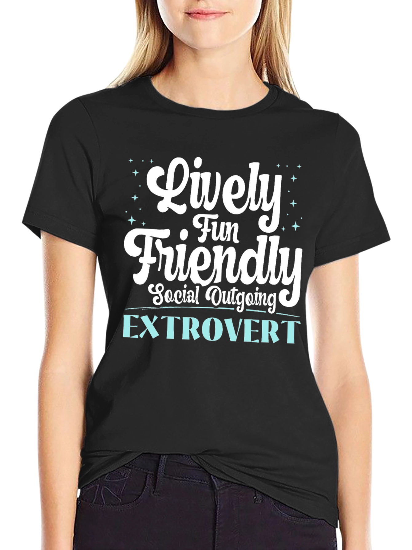 Lively Extrovert Graphic Tee - Fun Social Outgoing Shirt