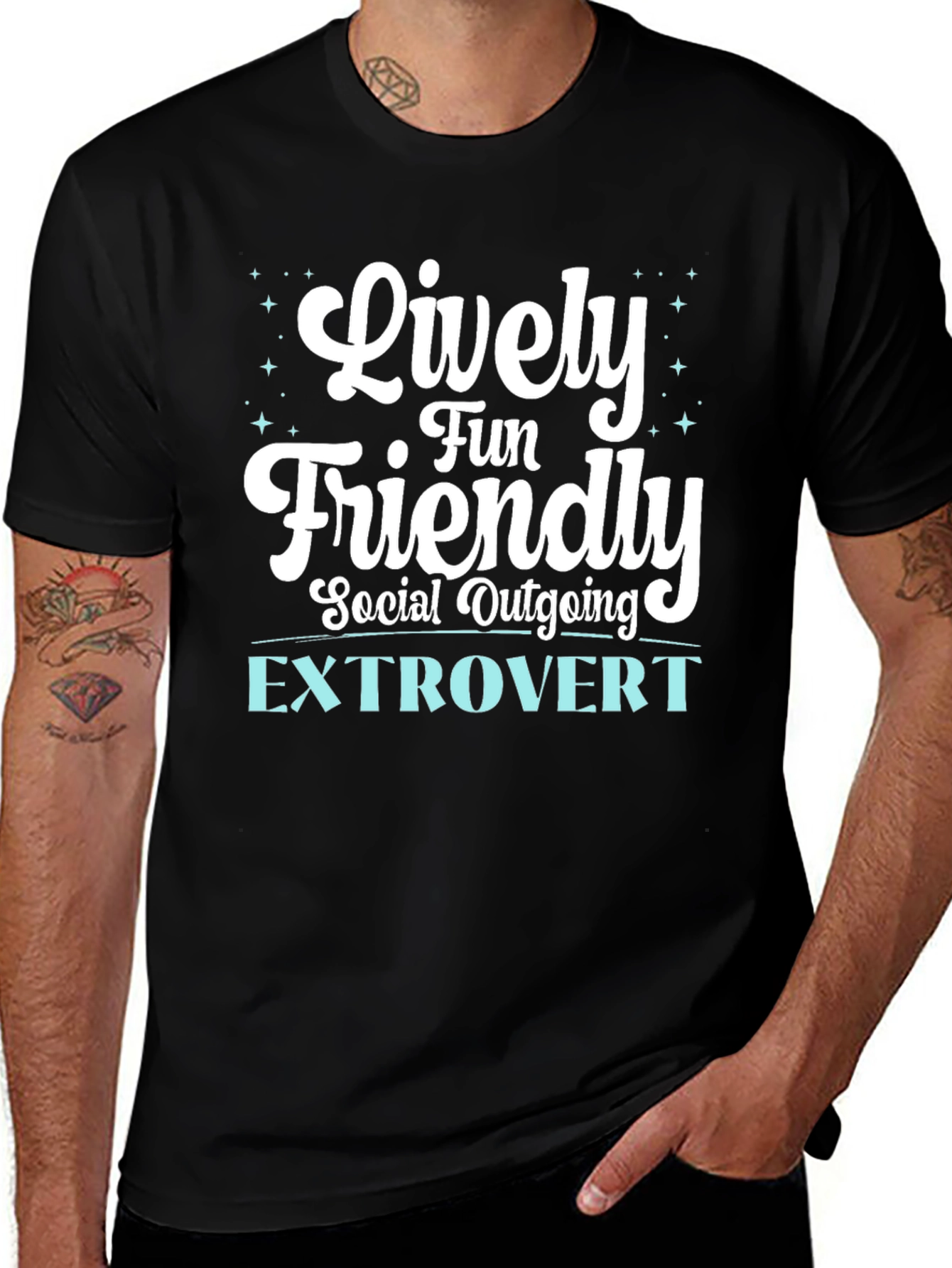 Lively Extrovert Graphic Tee - Fun Social Outgoing Shirt