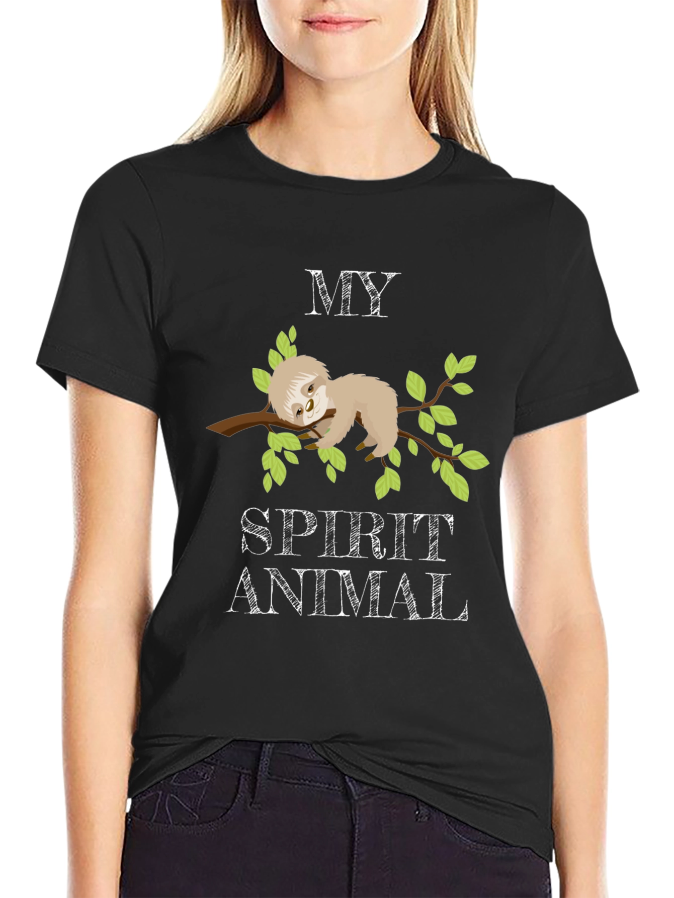 Sloth Spirit Animal Graphic T-Shirt