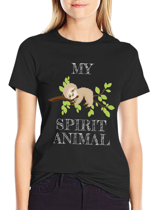 Sloth Spirit Animal Graphic T-Shirt