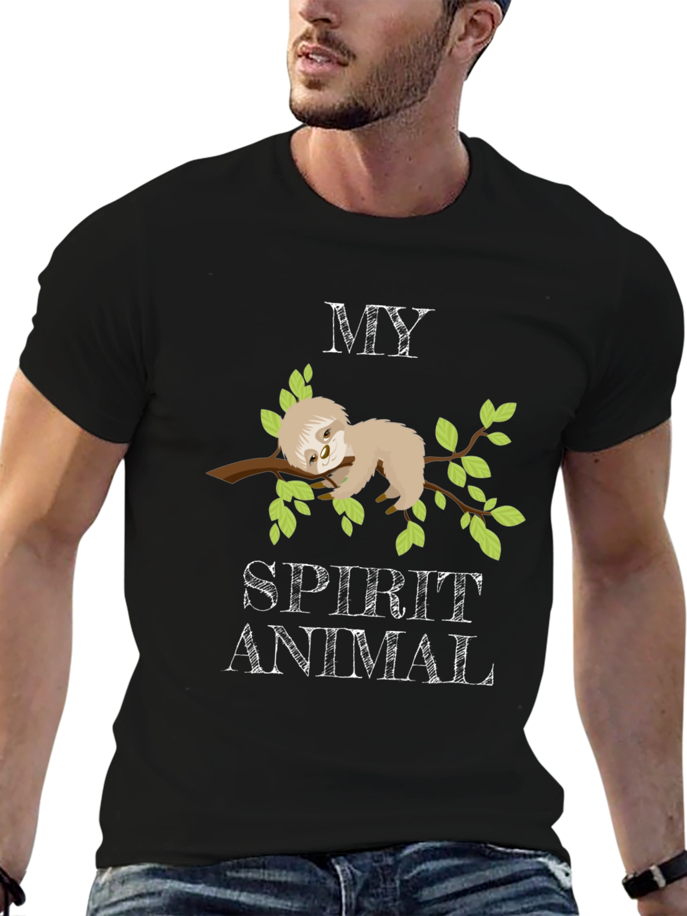 Sloth Spirit Animal Graphic T-Shirt