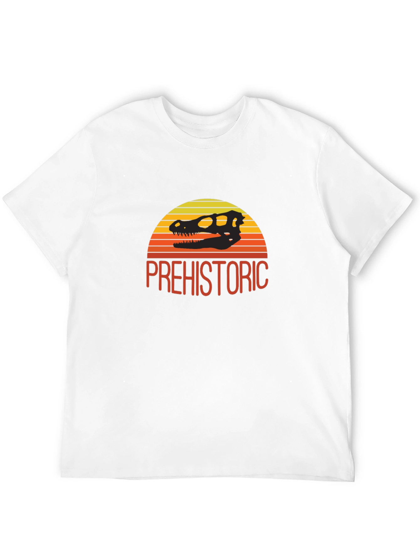 Prehistoric Dinosaur Skull Sunset T-Shirt